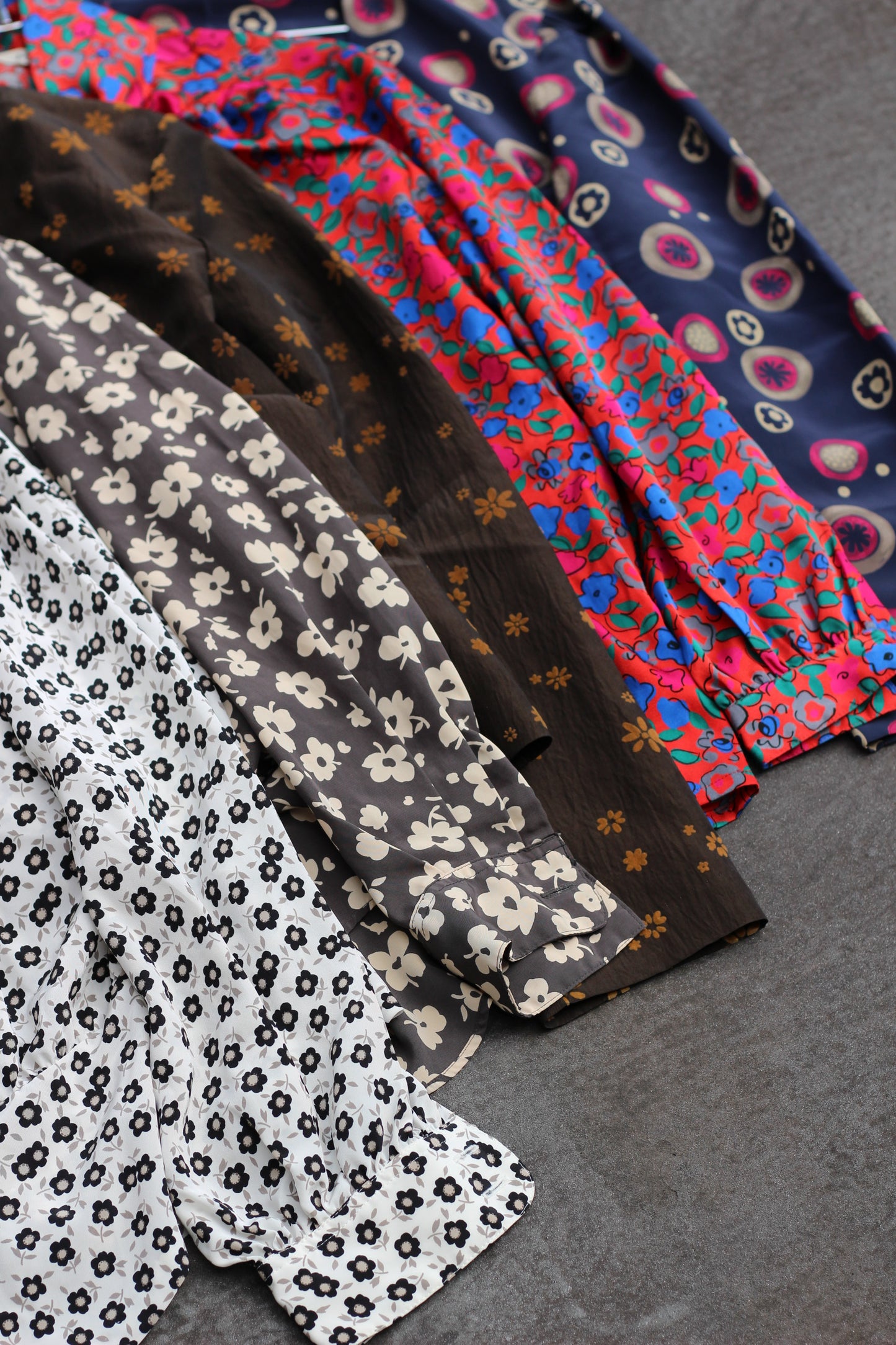 Vintage Retro Flower Long Sleeve Blouse x8点