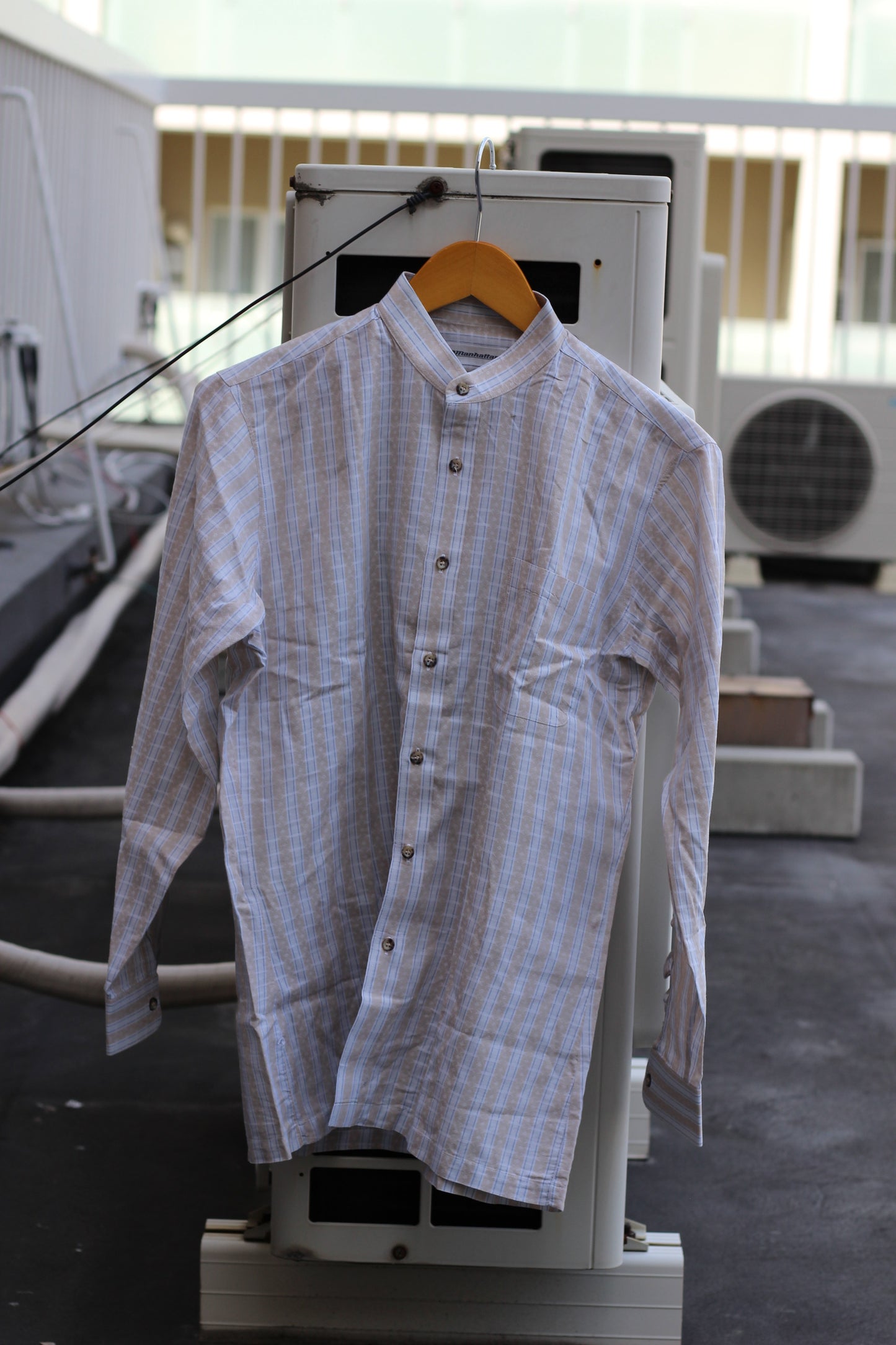 Men's basic Stand Collar Long Sleeve Shirt x9点