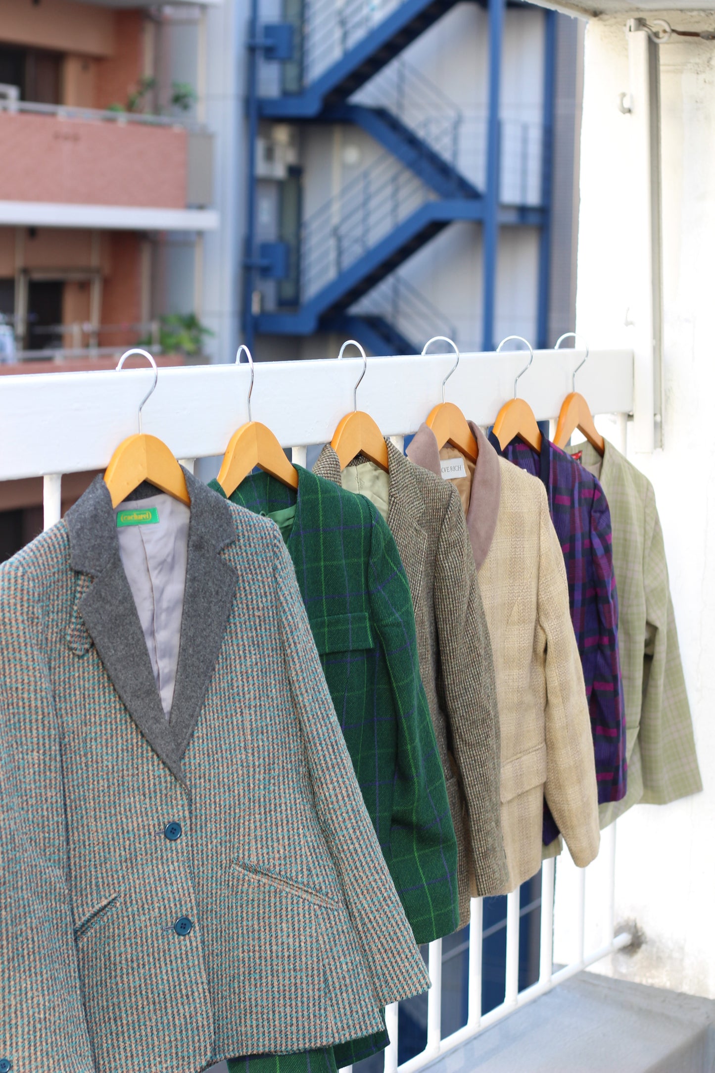 Japan vintage ladies rétro check jacket x6点