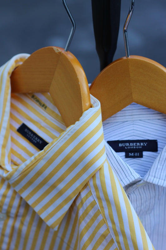 Burberry Stripe Long Sleeve Shirt set x2点