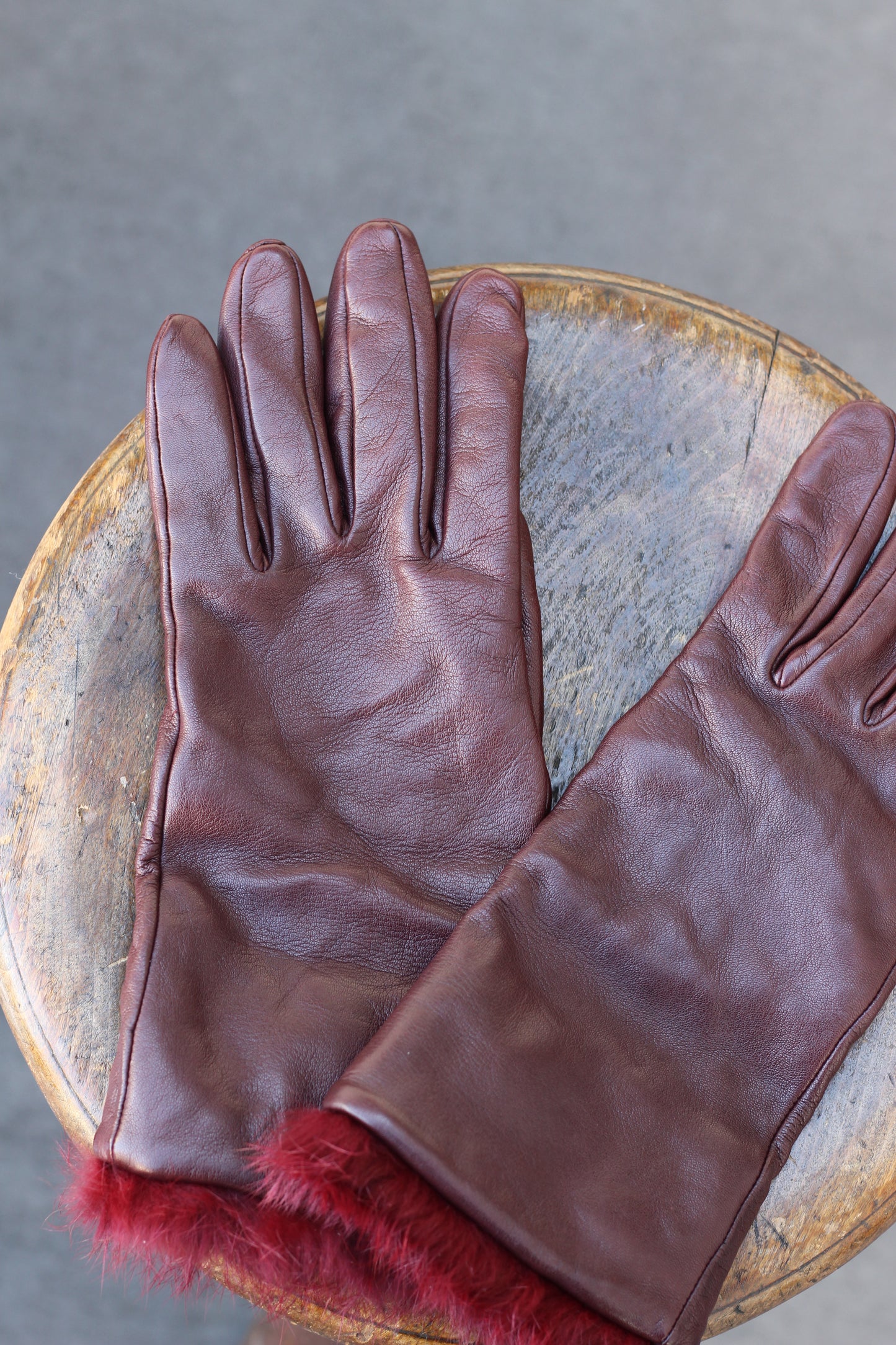 Fur Leather Gloves x2点