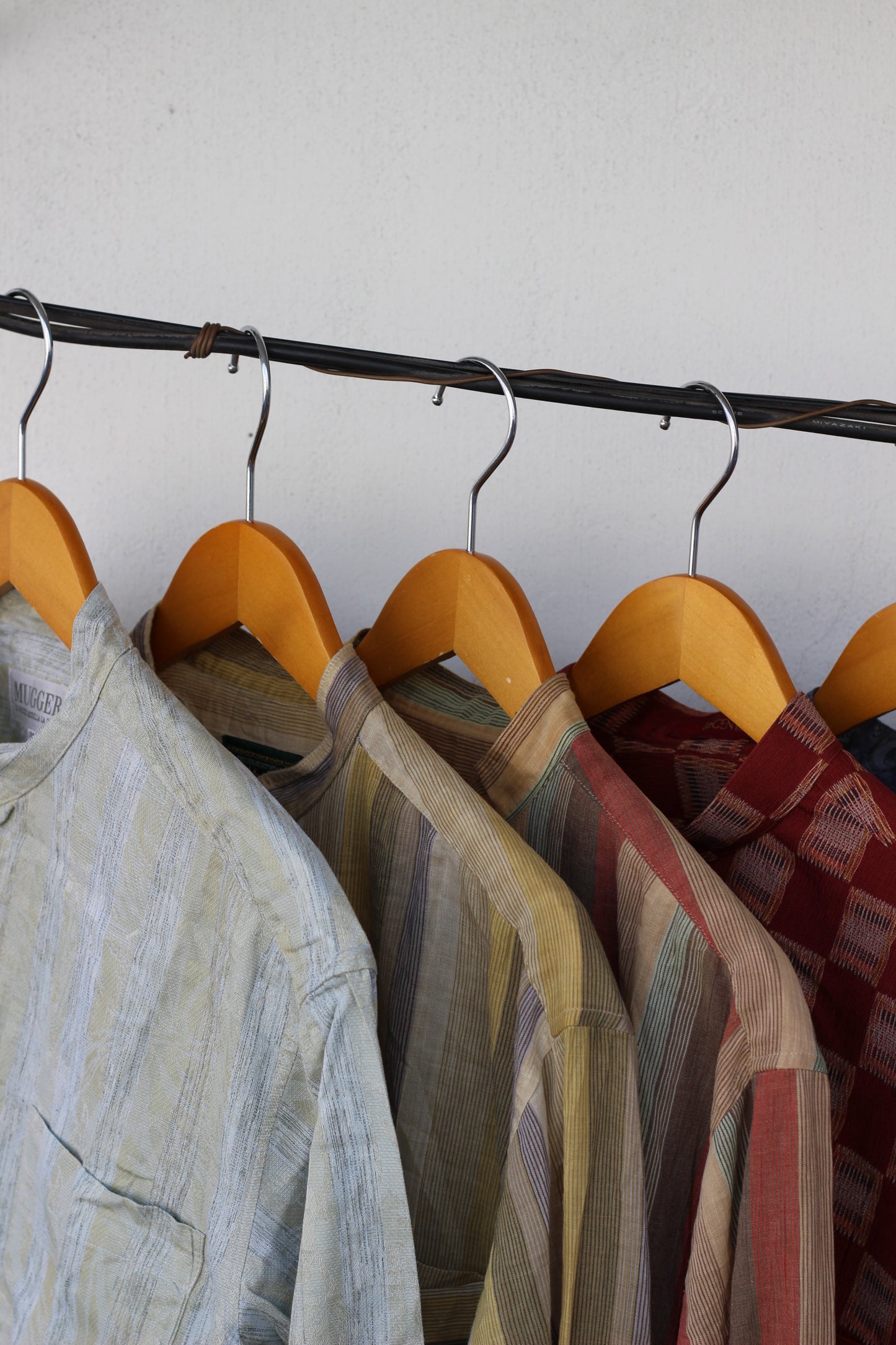 Men's design Stand Collar Long Sleeve Shirt x9点