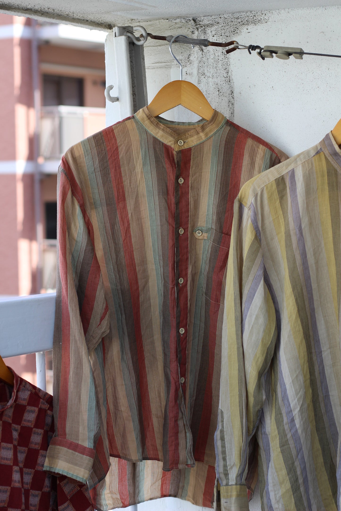 Men's design Stand Collar Long Sleeve Shirt x9点