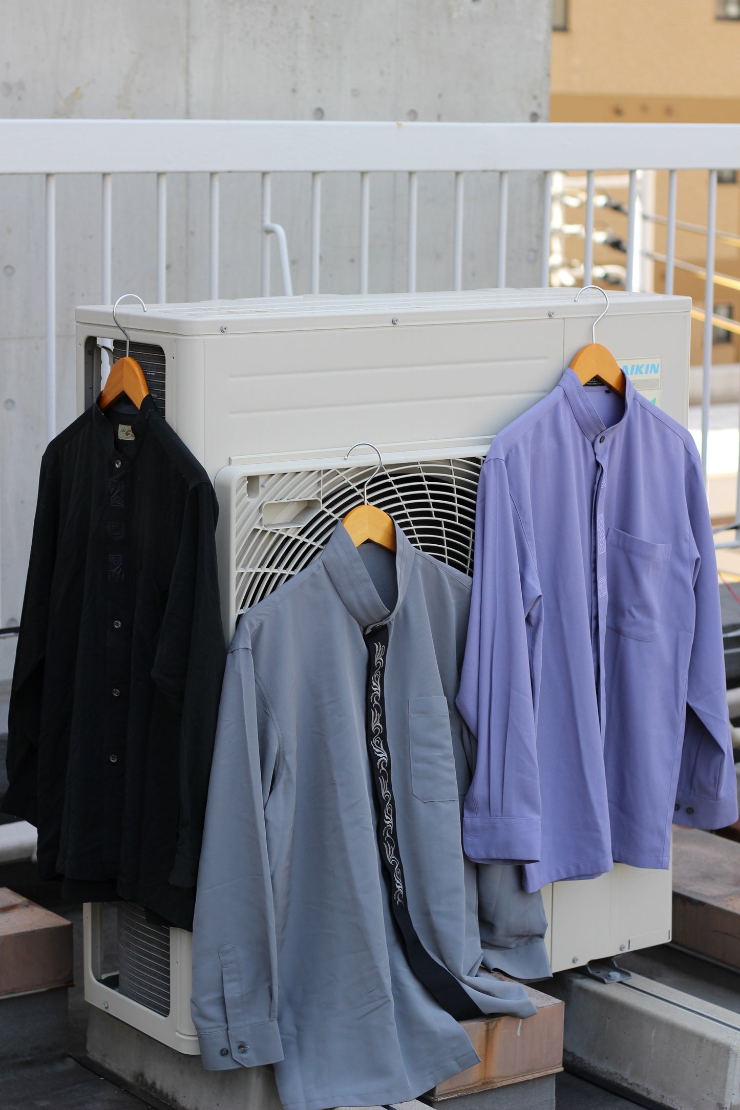 Men's design Stand Collar Long Sleeve Shirt x9点