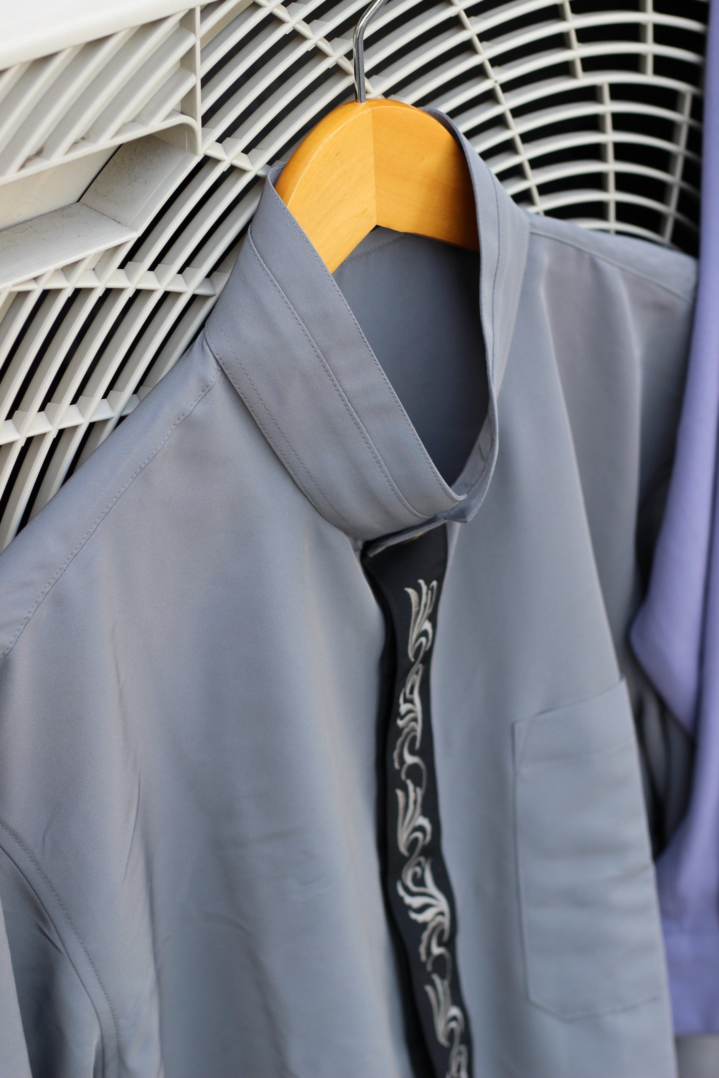 Men's design Stand Collar Long Sleeve Shirt x9点