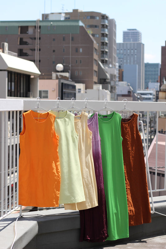 Vintage Summer Color No Sleeve One-Piece x10点