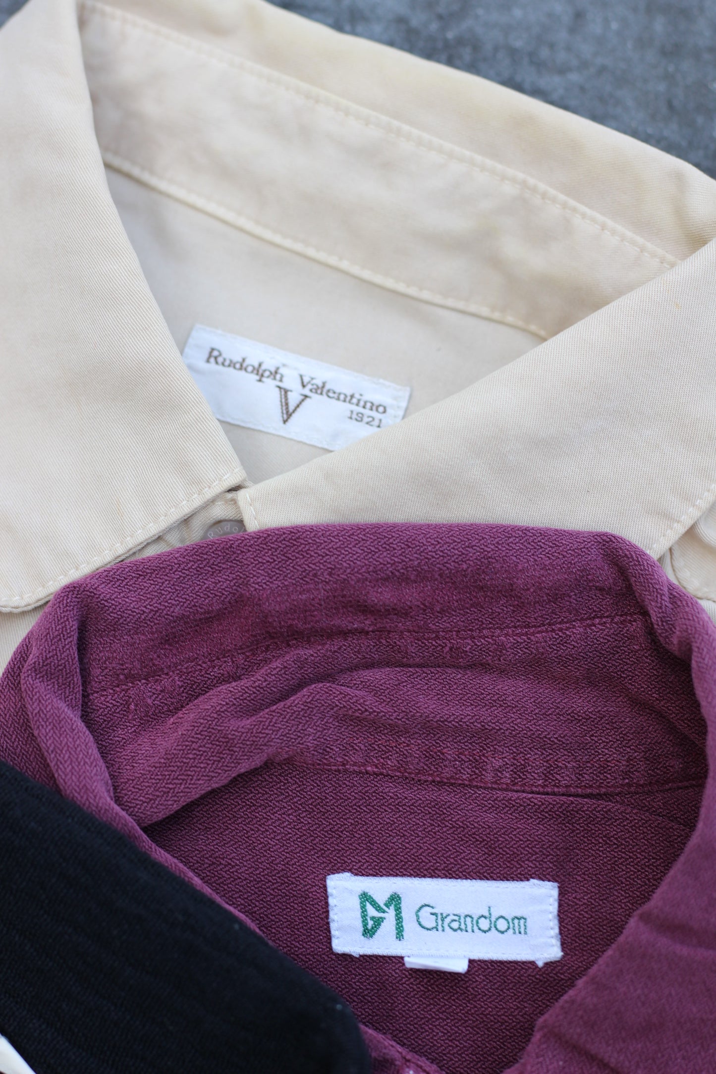 Men's rayon & open collar Long Sleeve Shirt x9点