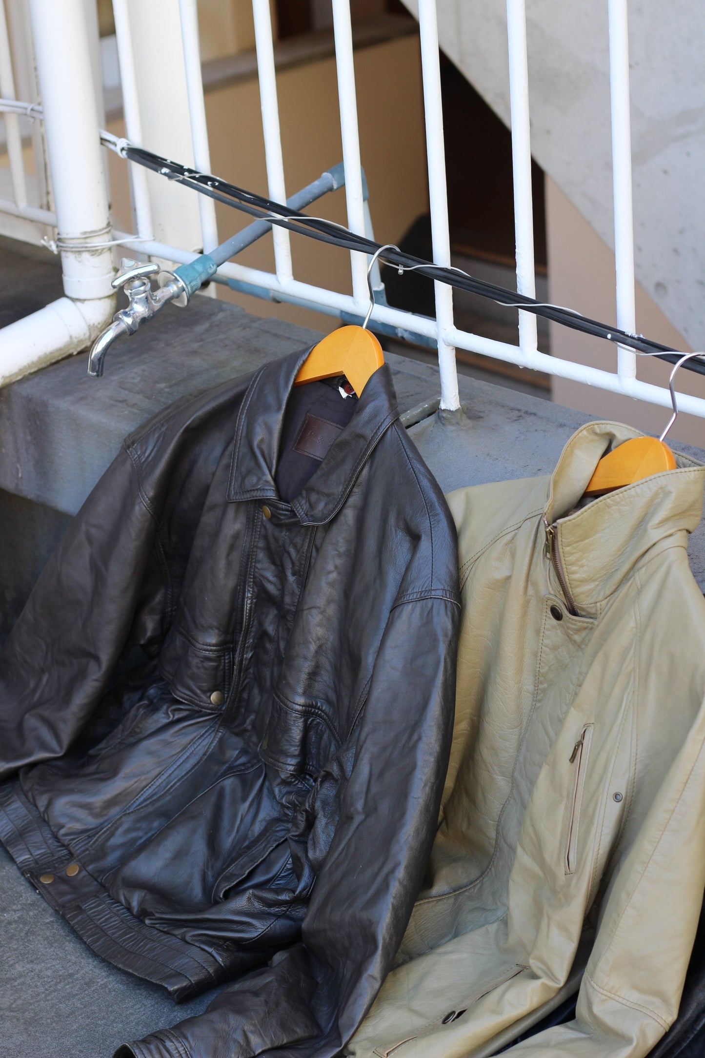Men's short leather jacket x4点