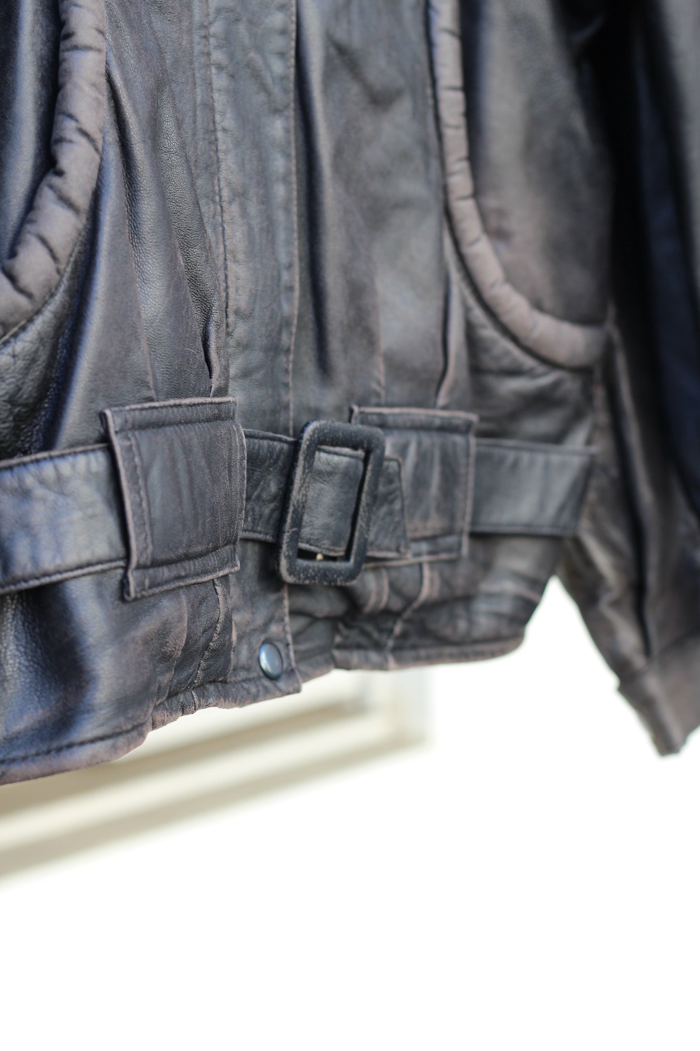 Men's short leather jacket x4点