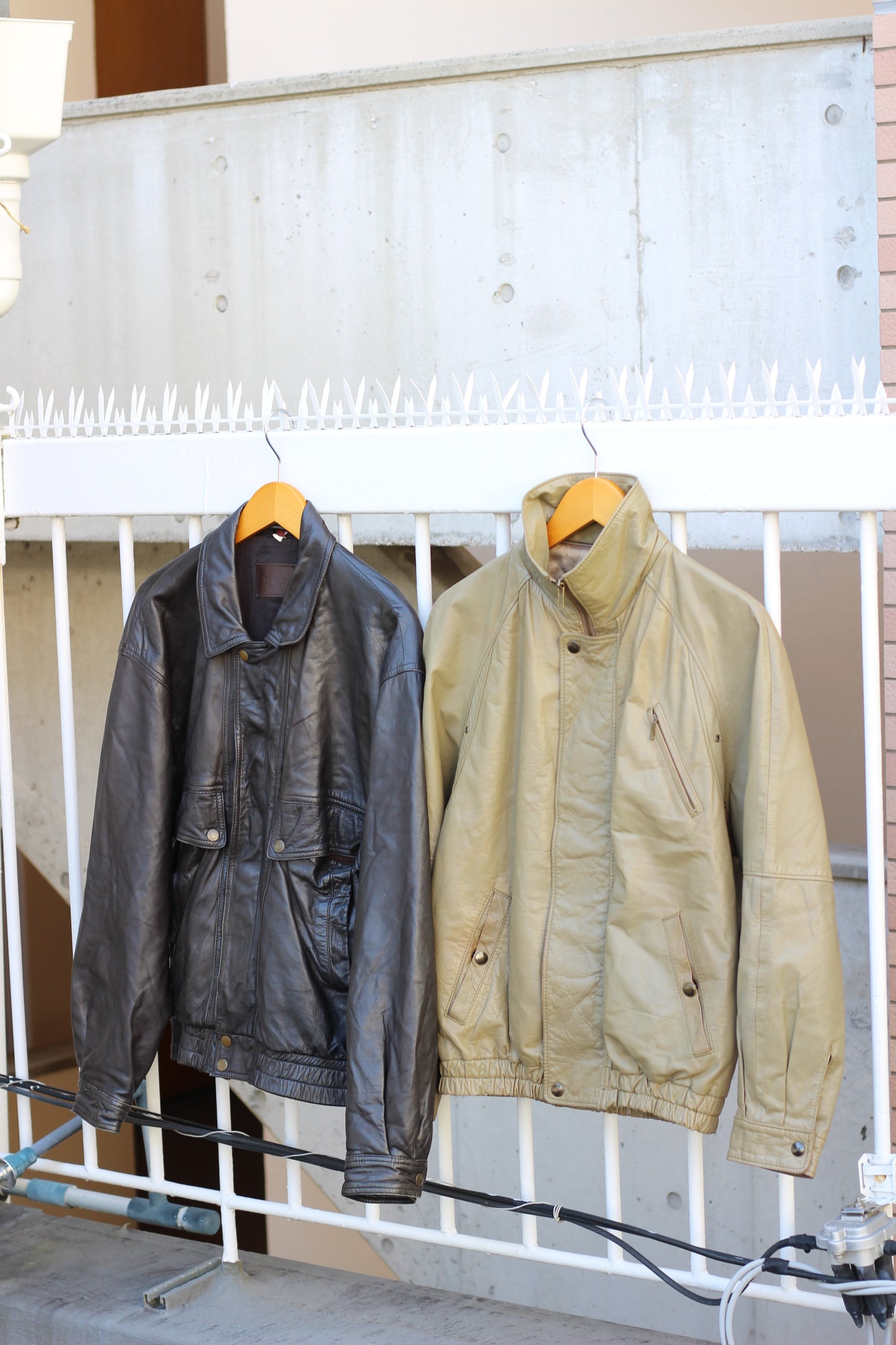 Men's short leather jacket x4点