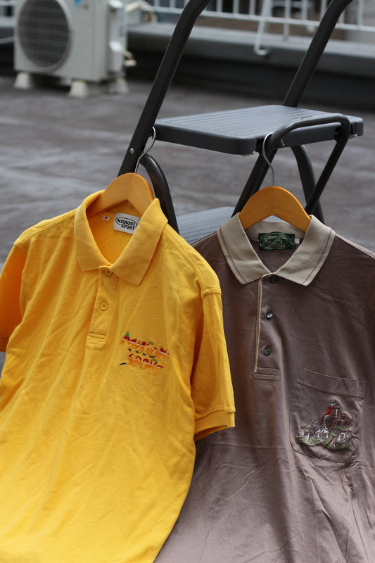 Made In Italy Men's Embroid Short Sleeve Polo Shirt x2点