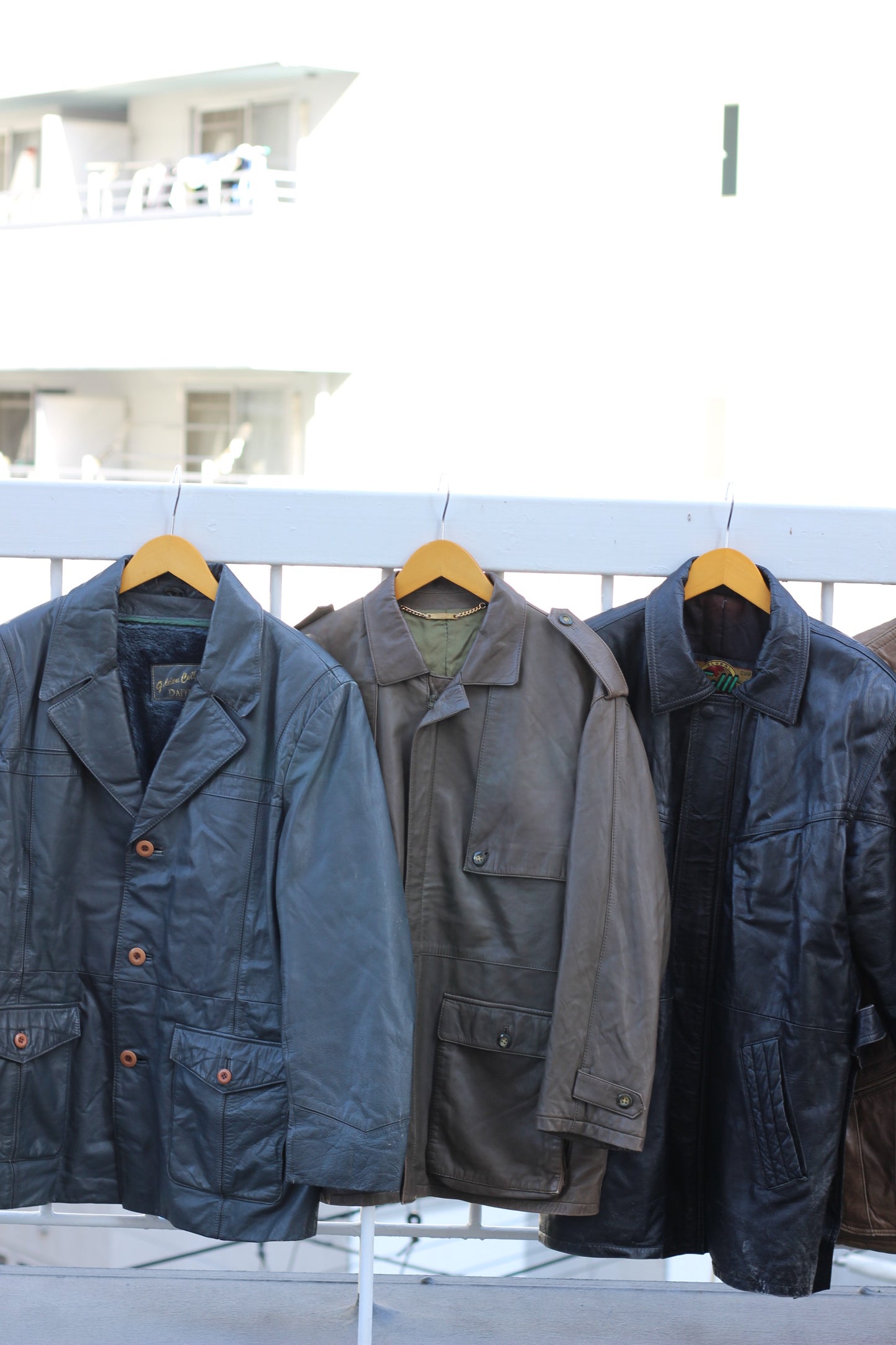 Men's vintage leather jacket x5点