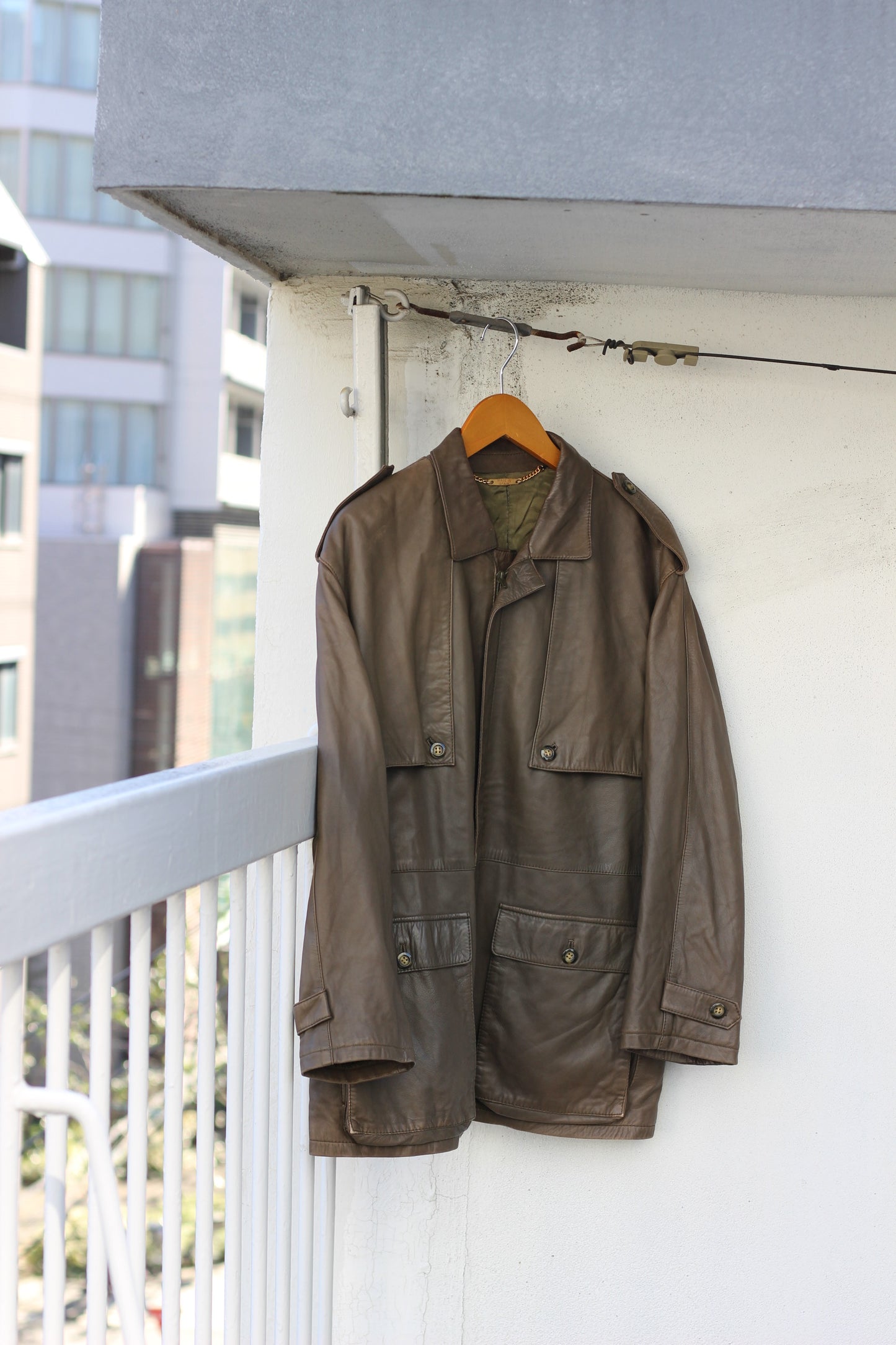 Men's vintage leather jacket x5点