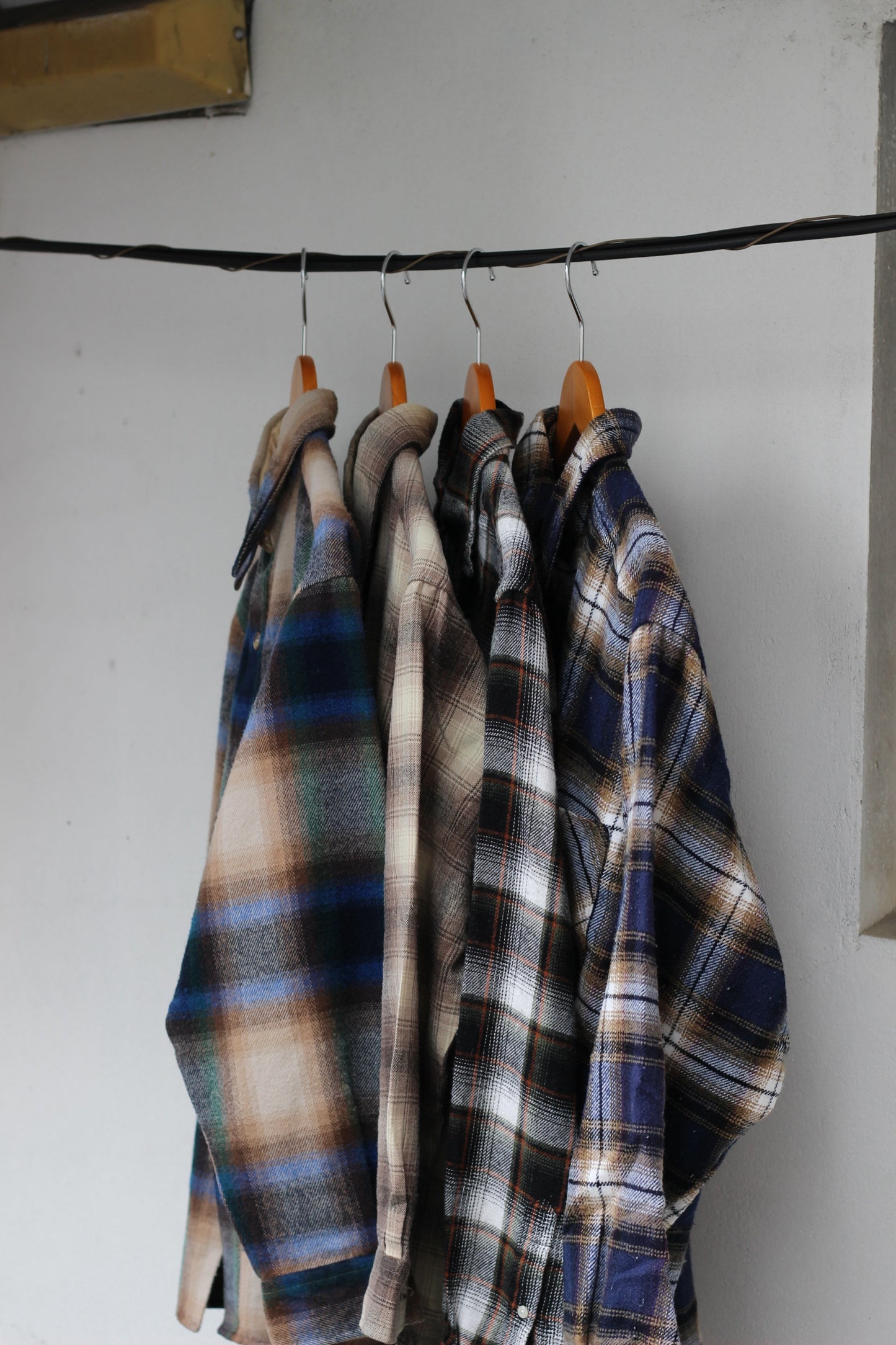 Ombre check wool shirt x8点