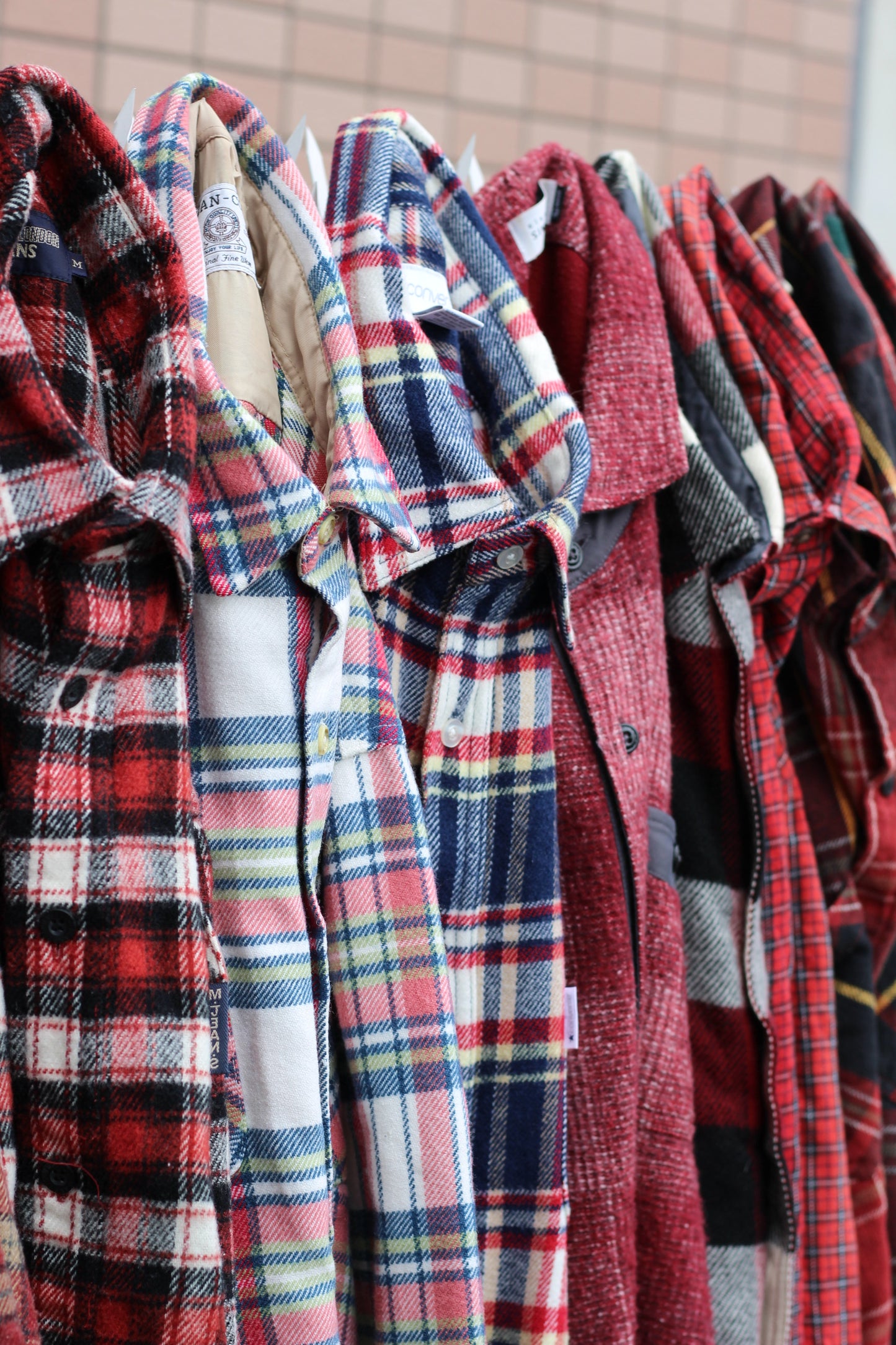 Buffalo check red wool shirt x9点