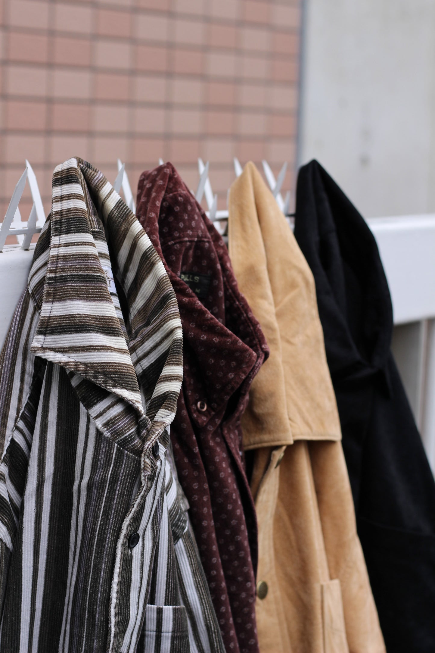 Select corduroy & suède shirt x4点