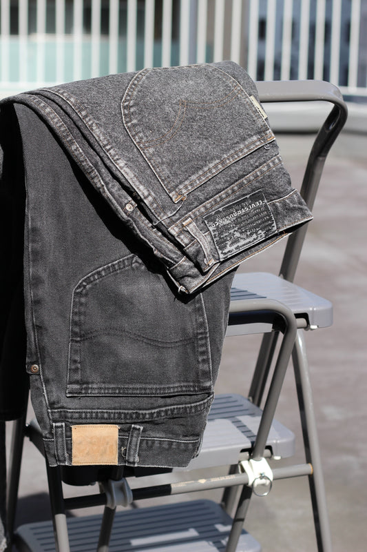 80's Levi's & 90's Lee Vintage Fade Black Denim Pants set x2点