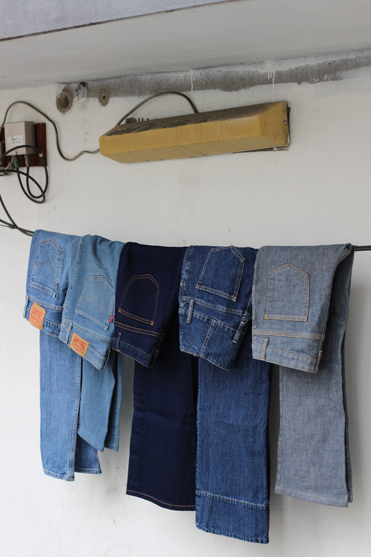 Y2K Ladies Design Denim Pants x6点