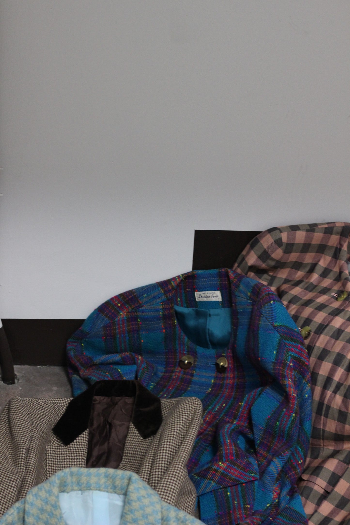 Japan vintage ladies rétro check jacket x9点