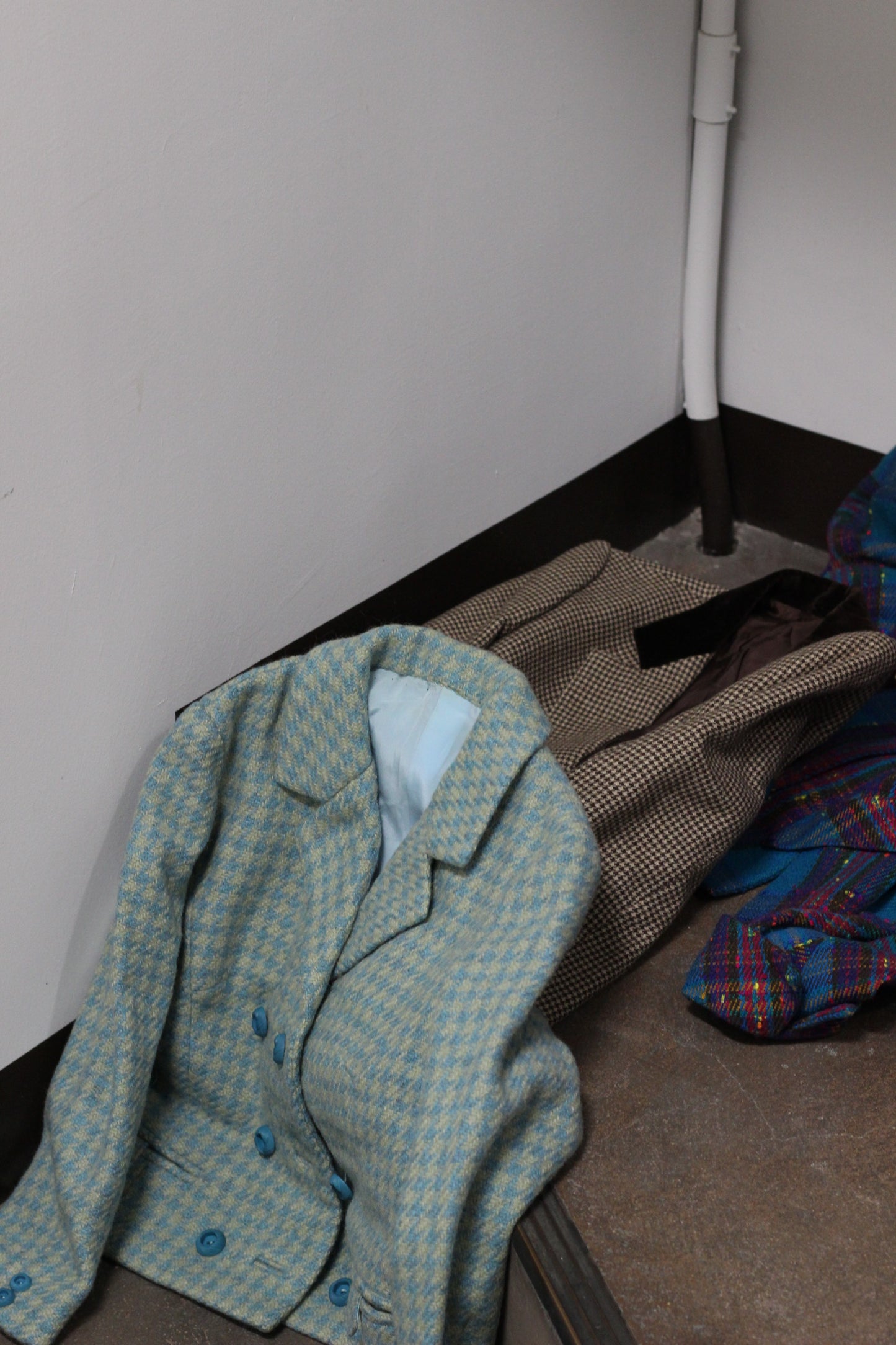 Japan vintage ladies rétro check jacket x9点