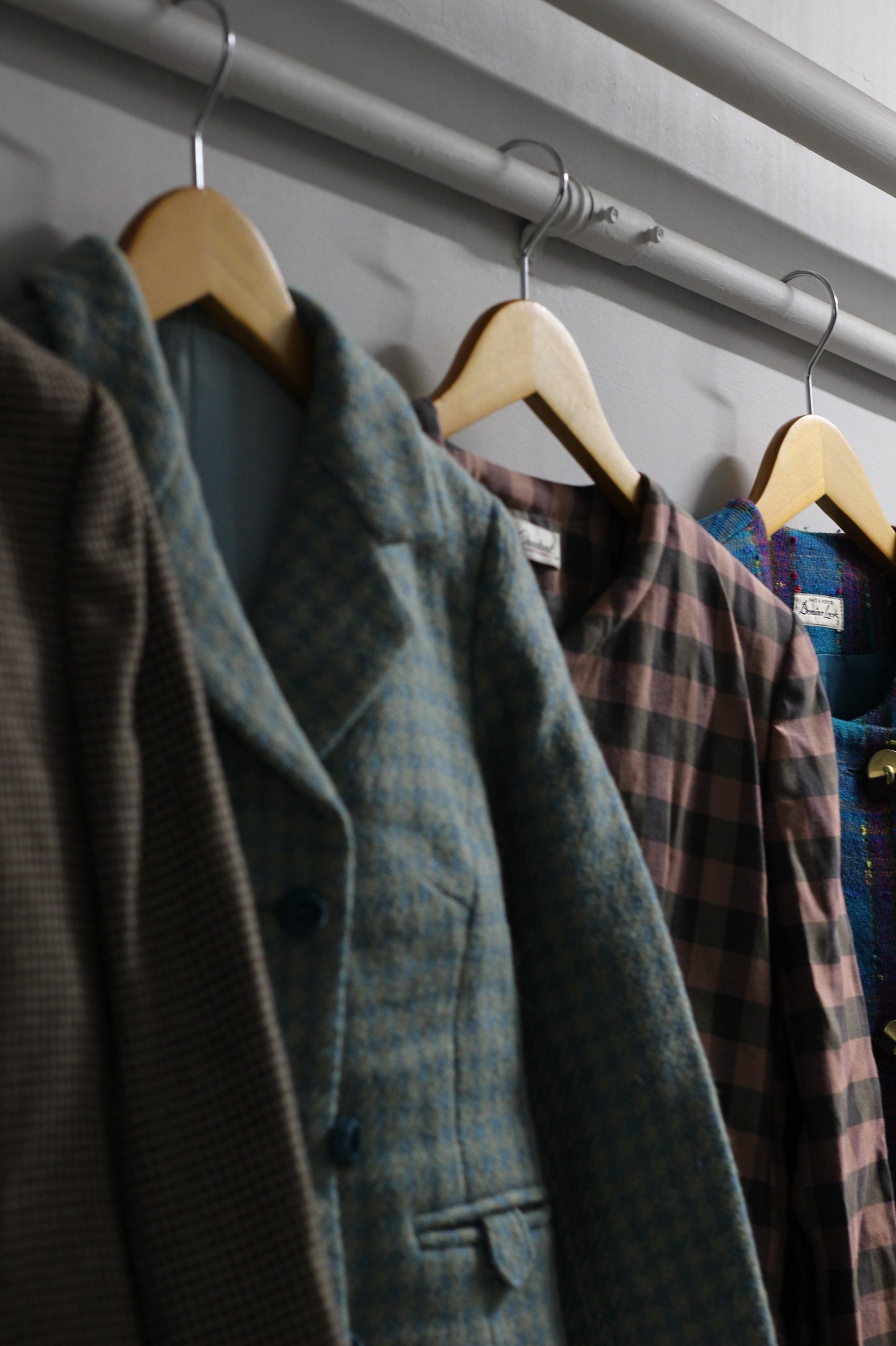Japan vintage ladies rétro check jacket x9点