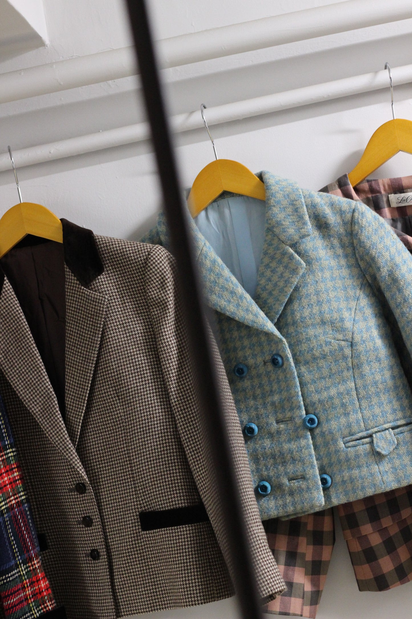 Japan vintage ladies rétro check jacket x9点