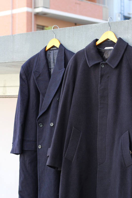 Made In England & Italy Men's Vintage Cashmere Long Coat set x2点