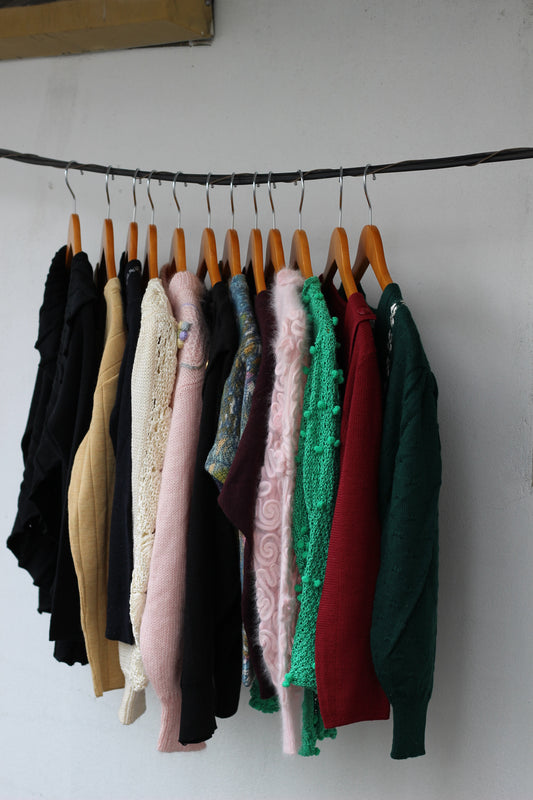 Japan vintage ladies design knit cardigan x11点