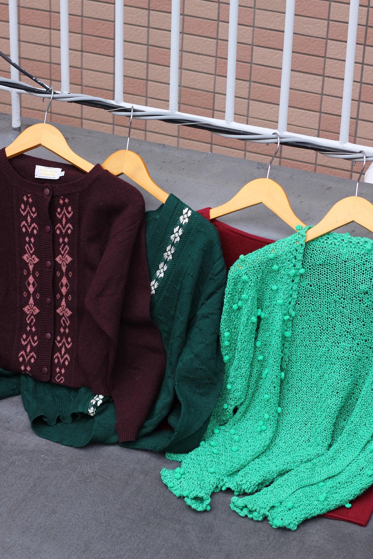 Japan vintage ladies design knit cardigan x11点