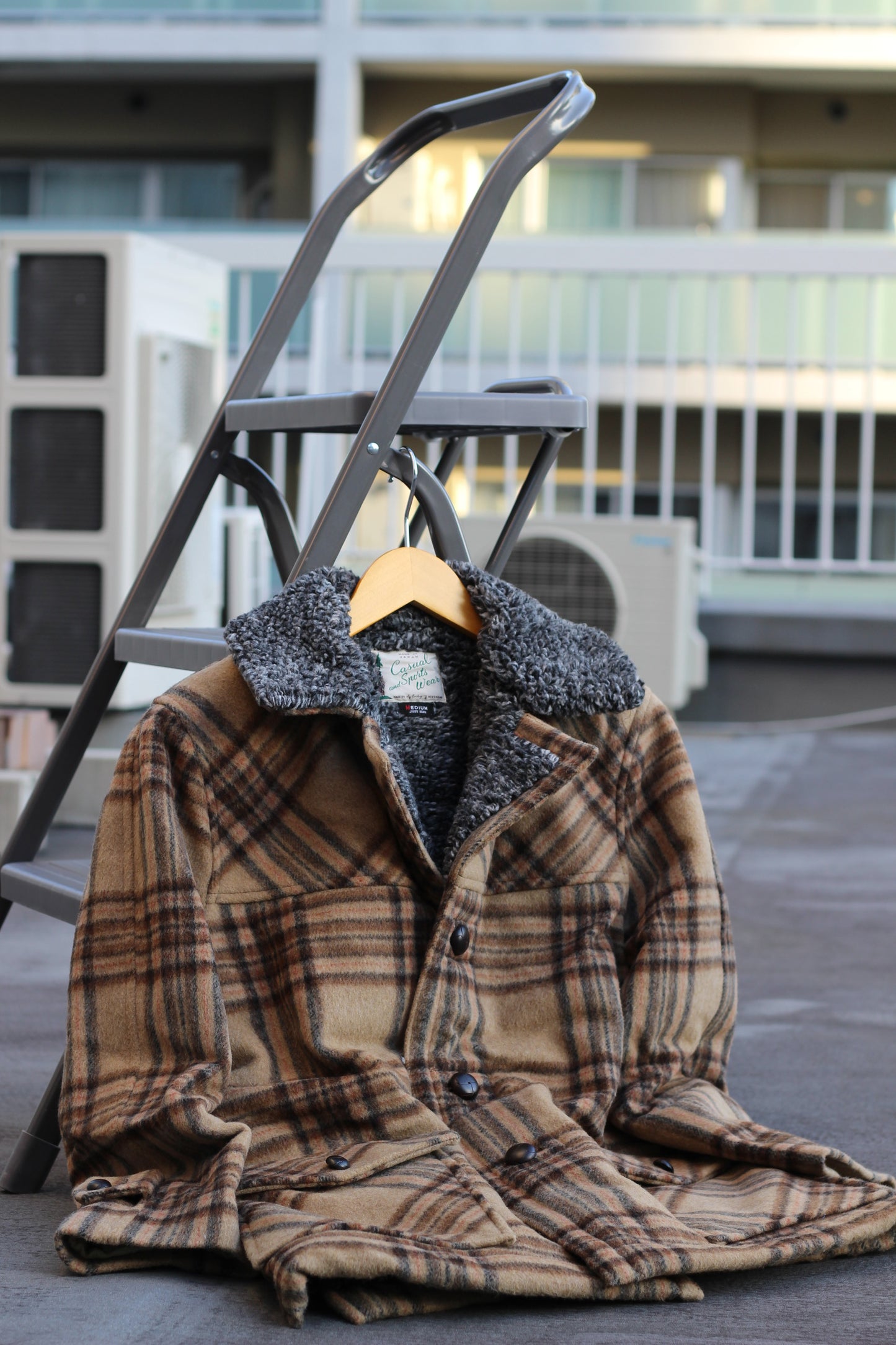Men's Vintage Check Design Heavy Outerwear x2点