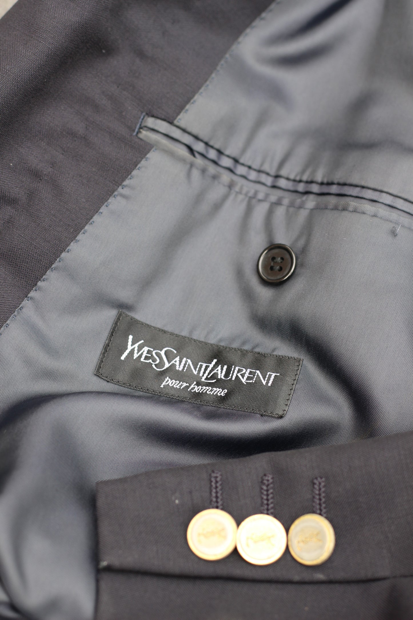 Men's Yves Saint Laurent & Gold Button Tailored Jacket x3点