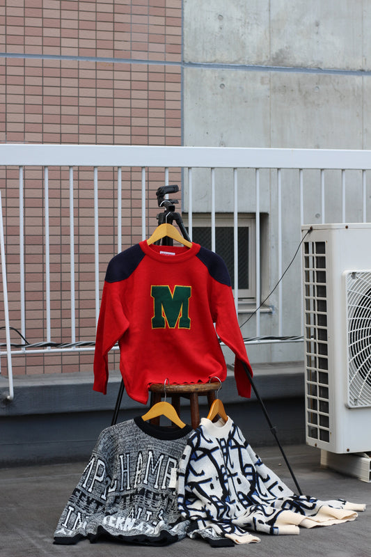 Men's Text Design Knitwear x3点