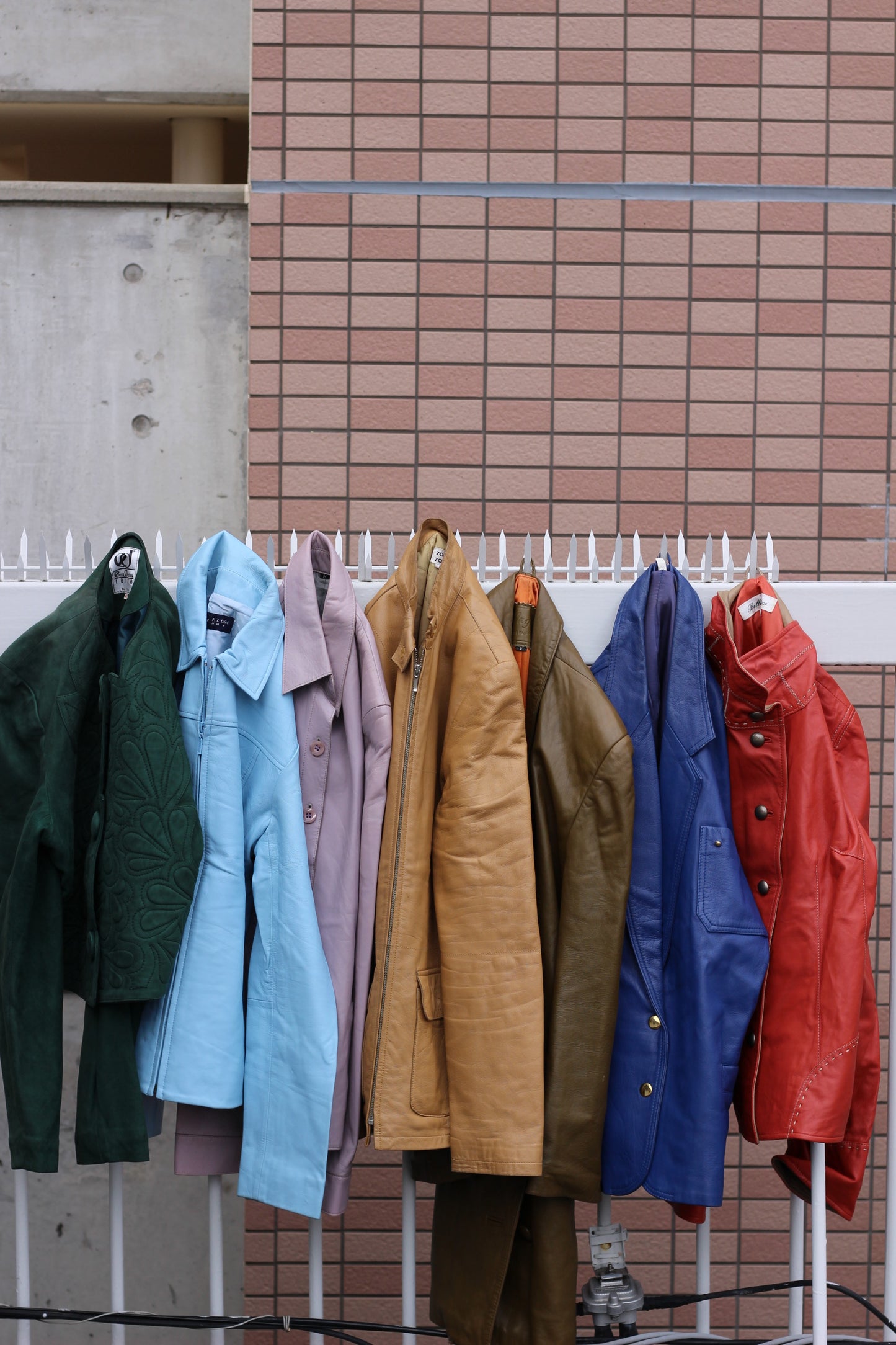 Ladies color leather jacket x14点