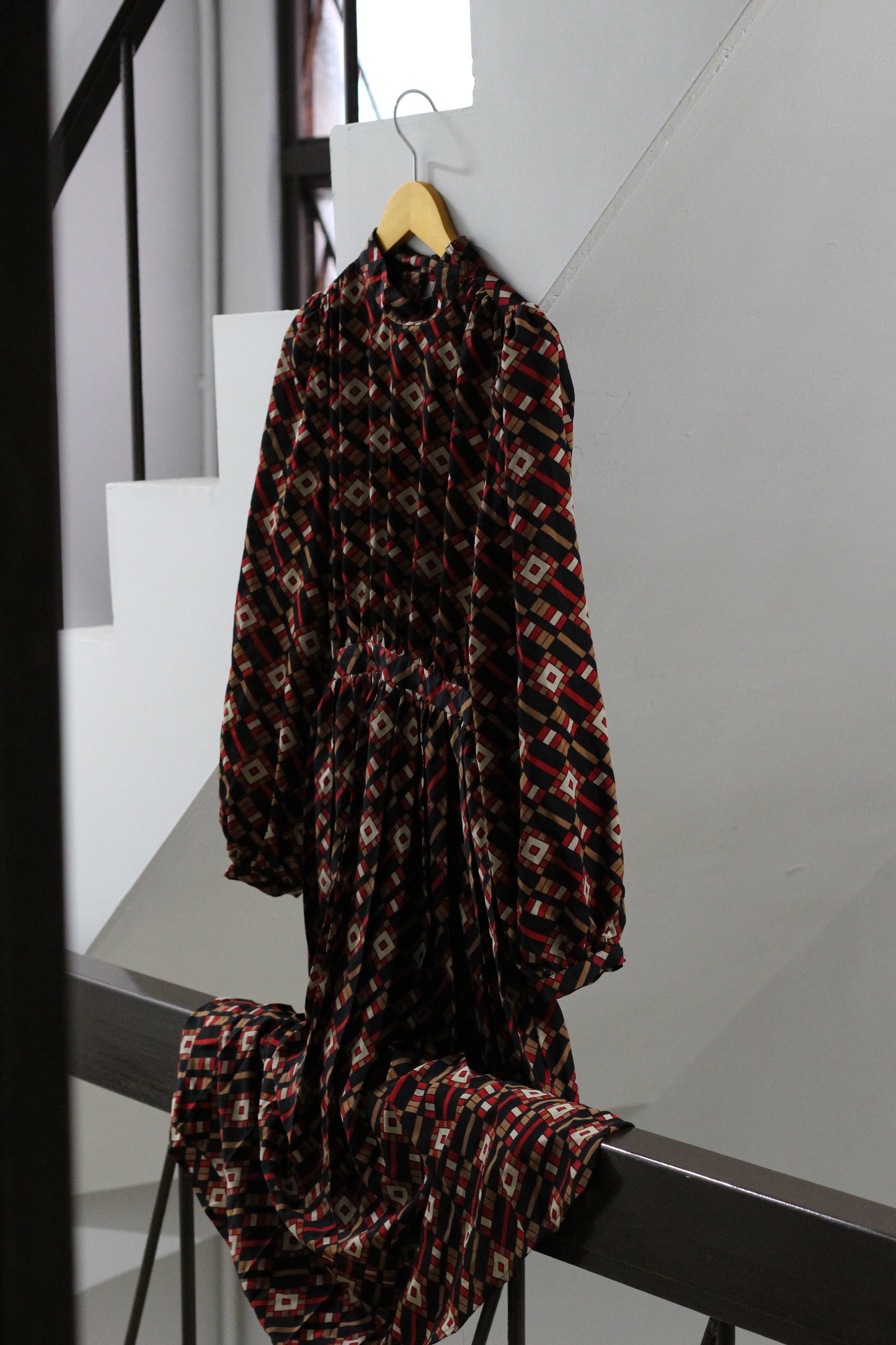 Women's Vintage Vivid Design Long One-Piece x3点