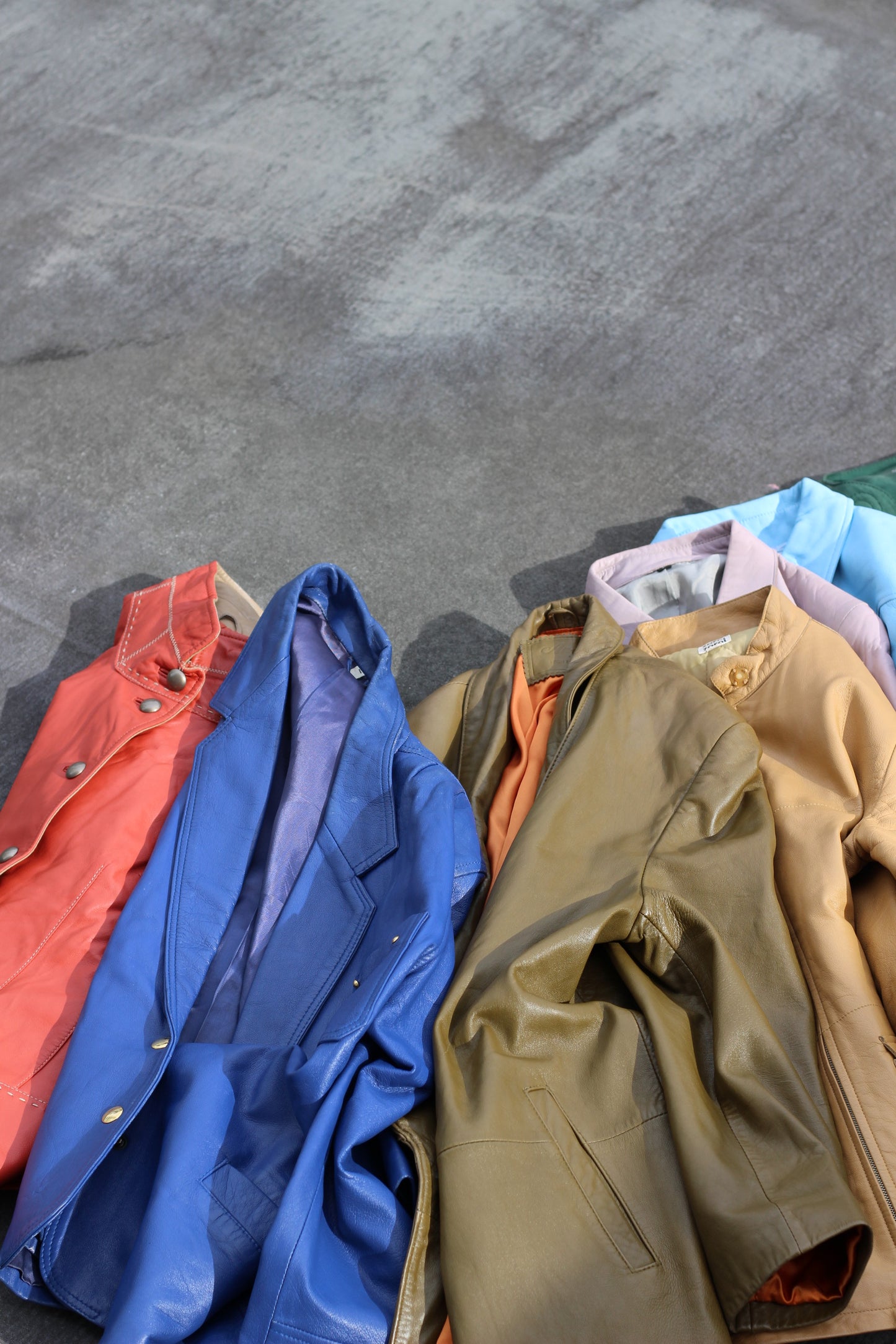 Ladies color leather jacket x14点