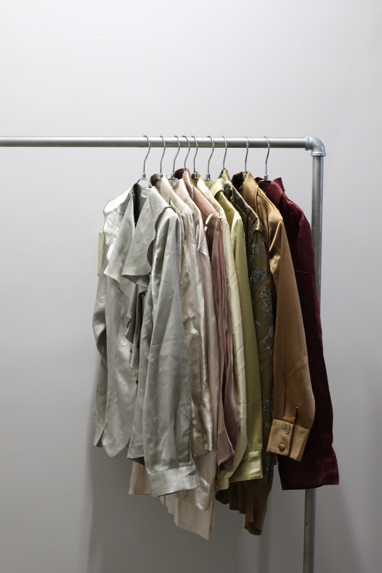 Vintage Satin Long Sleeve Blouse x9点