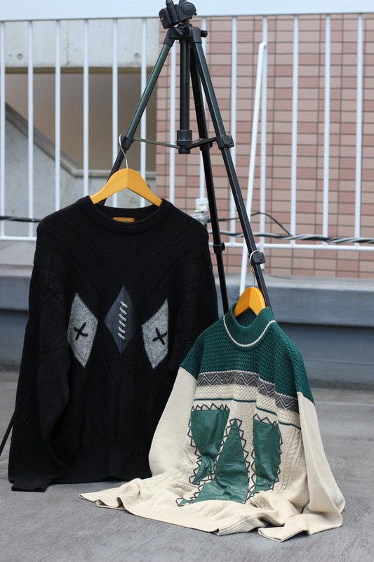 Men's Argyle Design Knit x2点