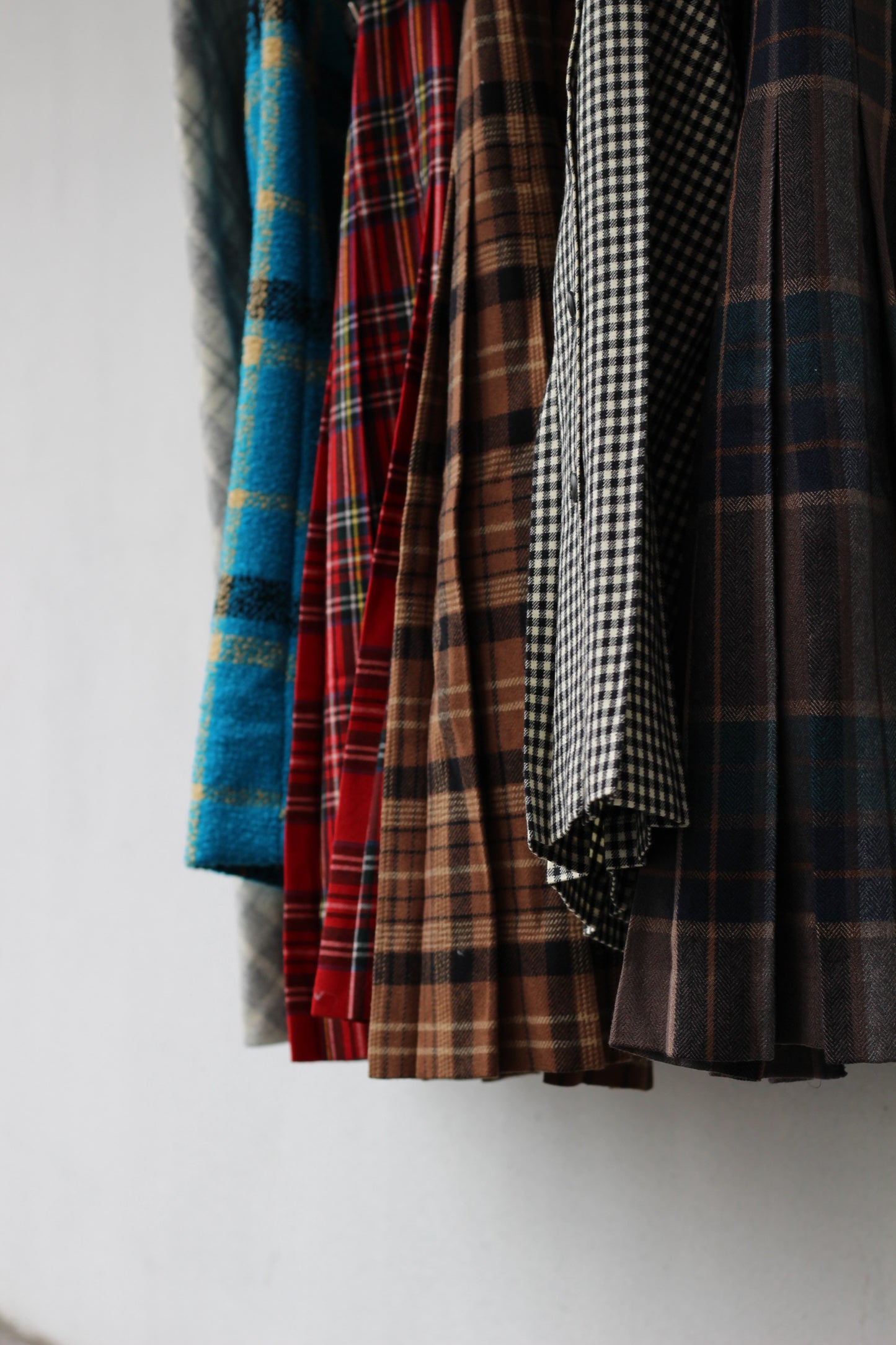 Japan vintage wool check skirt x6点