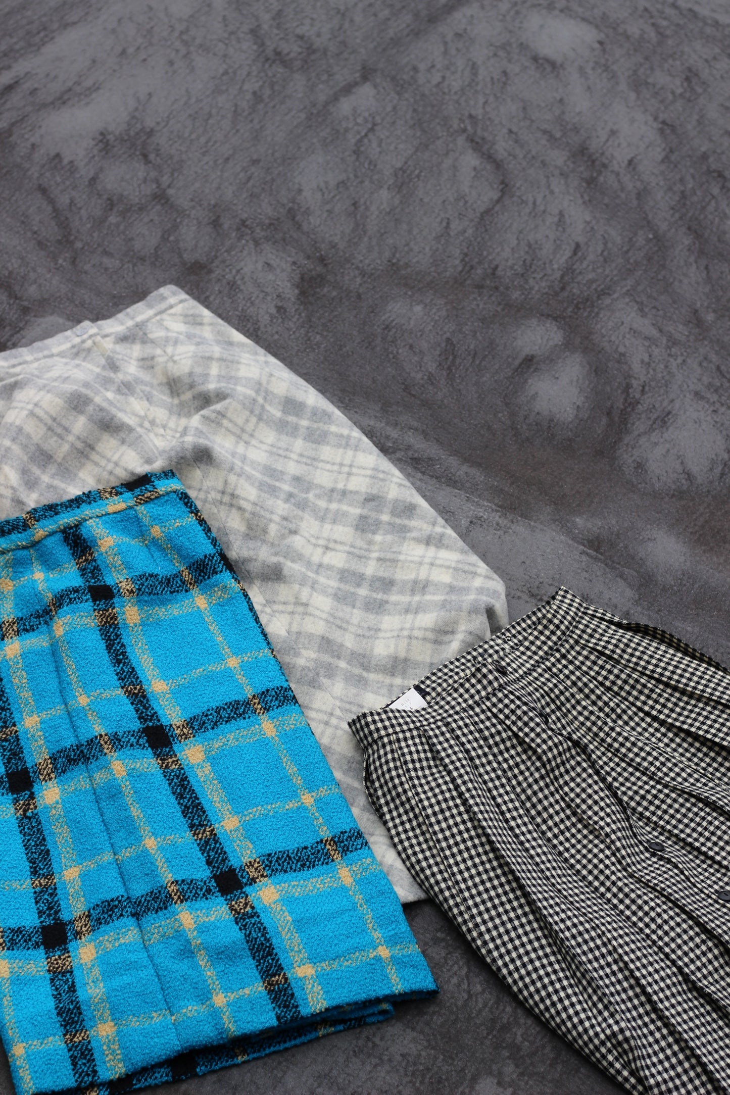 Japan vintage wool check skirt x6点