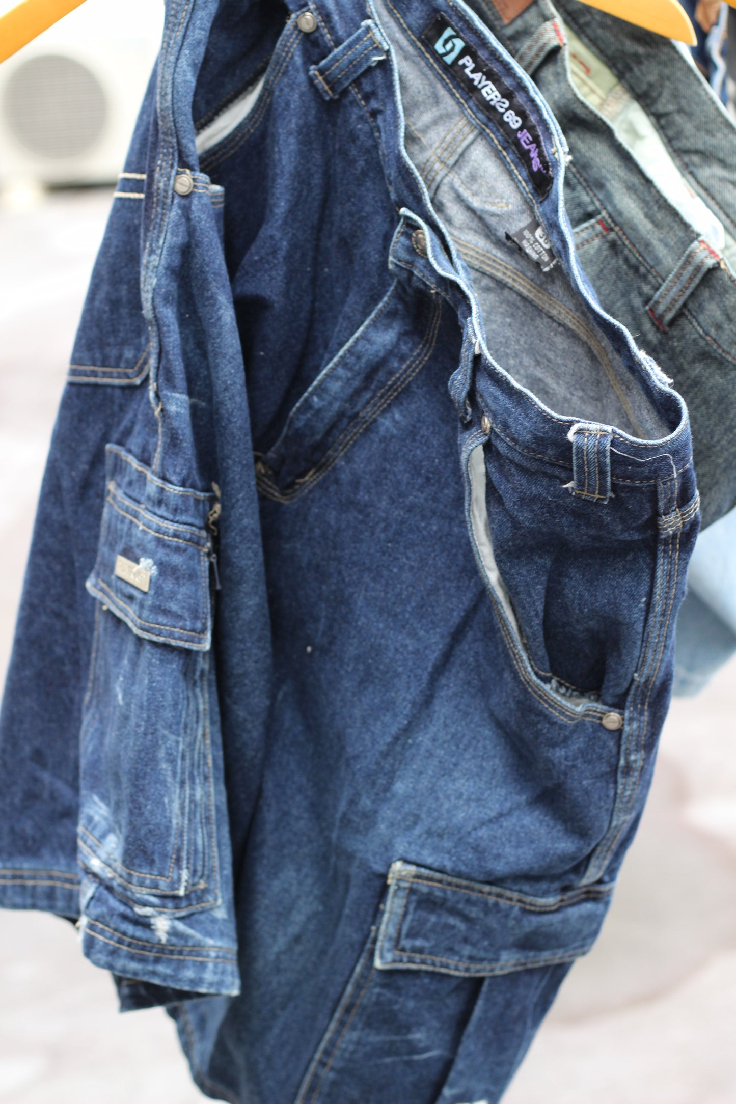 Y2K style Men's Denim Baggy Shorts x6点