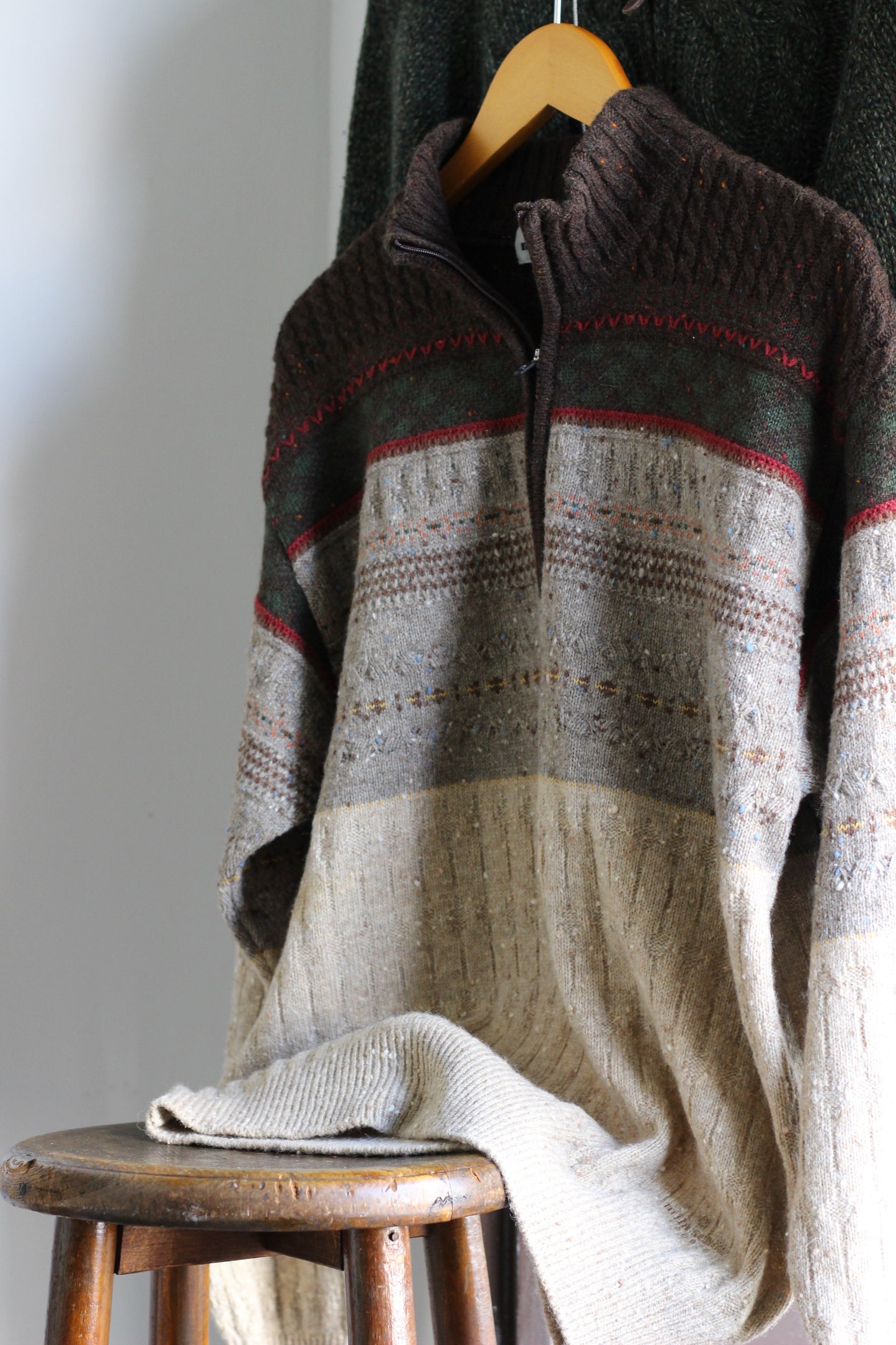 Men's Half-Zip Design Knit x3点