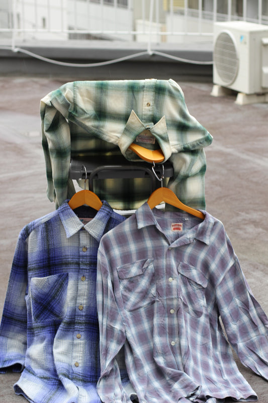 Men's Ombre Check Shirt x3点