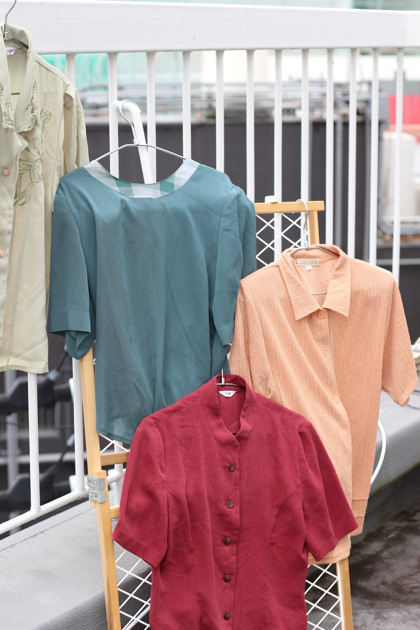 Vintage Simple Color Short Sleeve Blouse x10点
