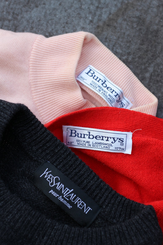 Men's Yves Saint Laurent & Burberry Knitwear x3点