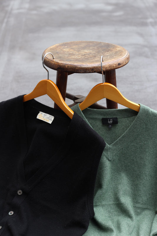 Men's 100% Cashmere Made In Scotland Vest & Dunhill Knitwear x2点