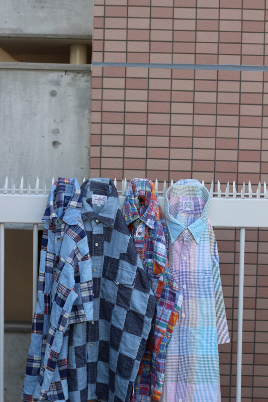 Men's Checked Short Sleeve Shirt x4点