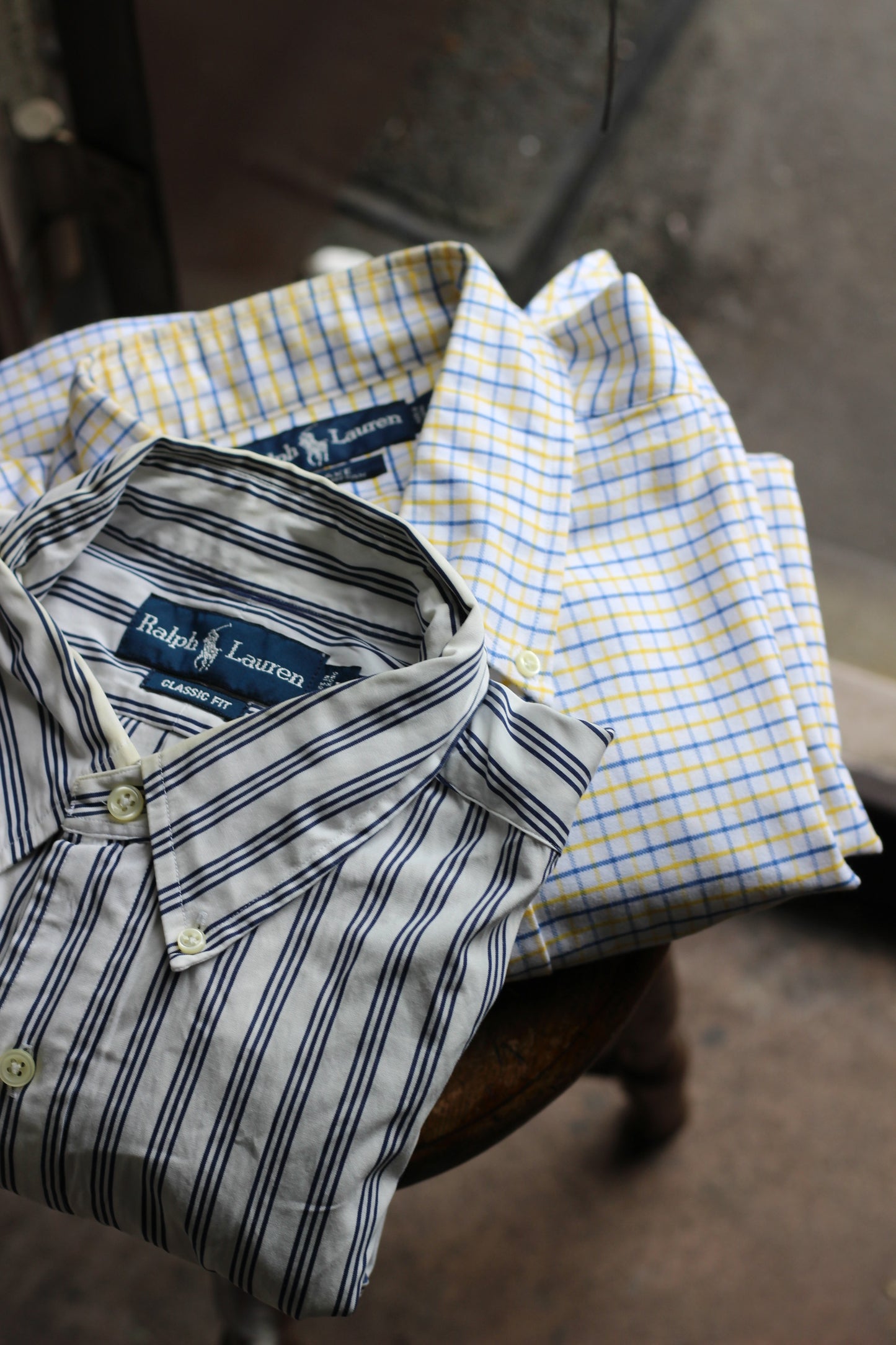 Ralph Lauren Stripe & Check Long Sleeve Shirt x4点
