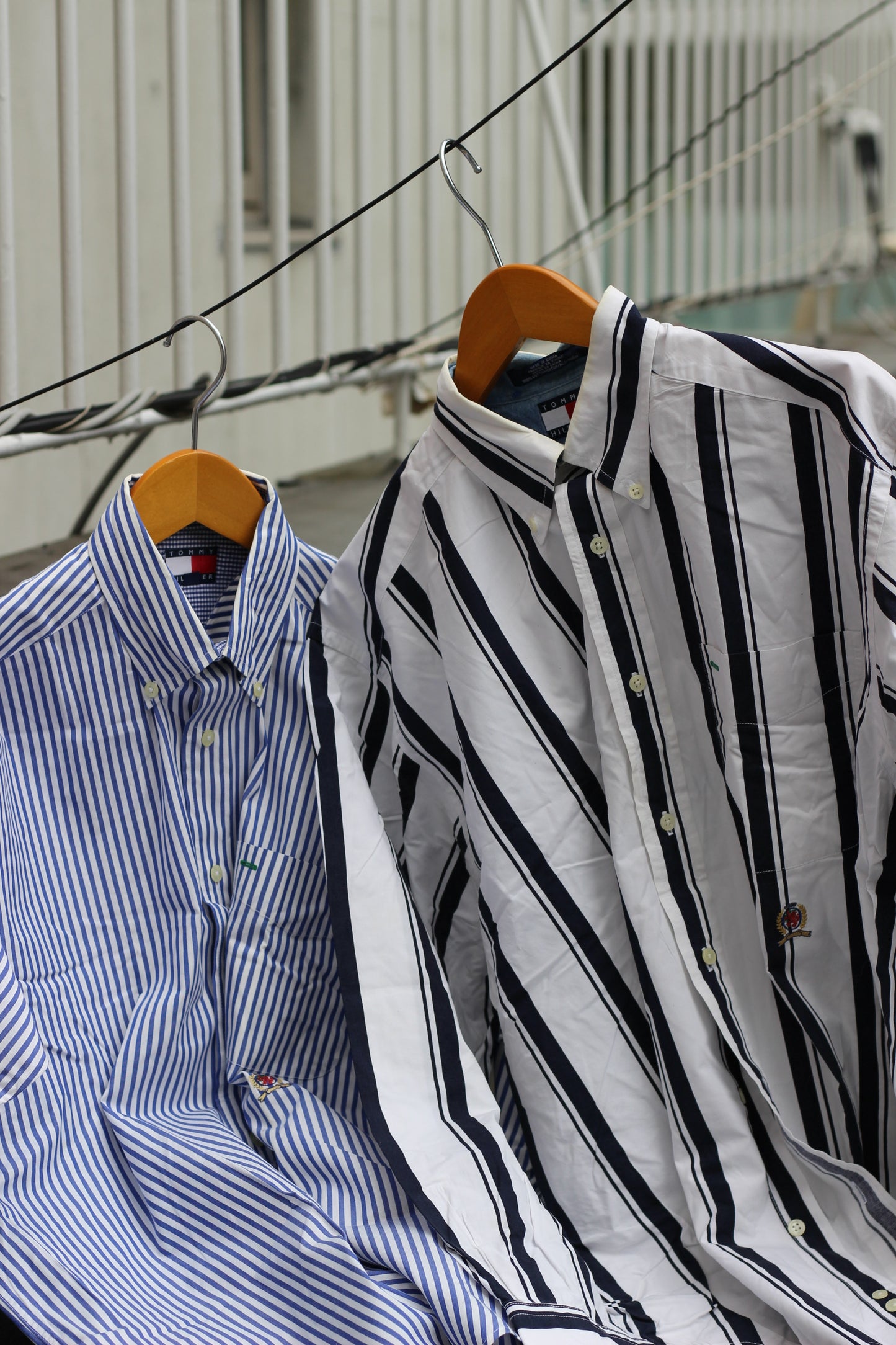 80's 90's Tommy Hilfiger Strip Long-Sleeve Shirt x4点