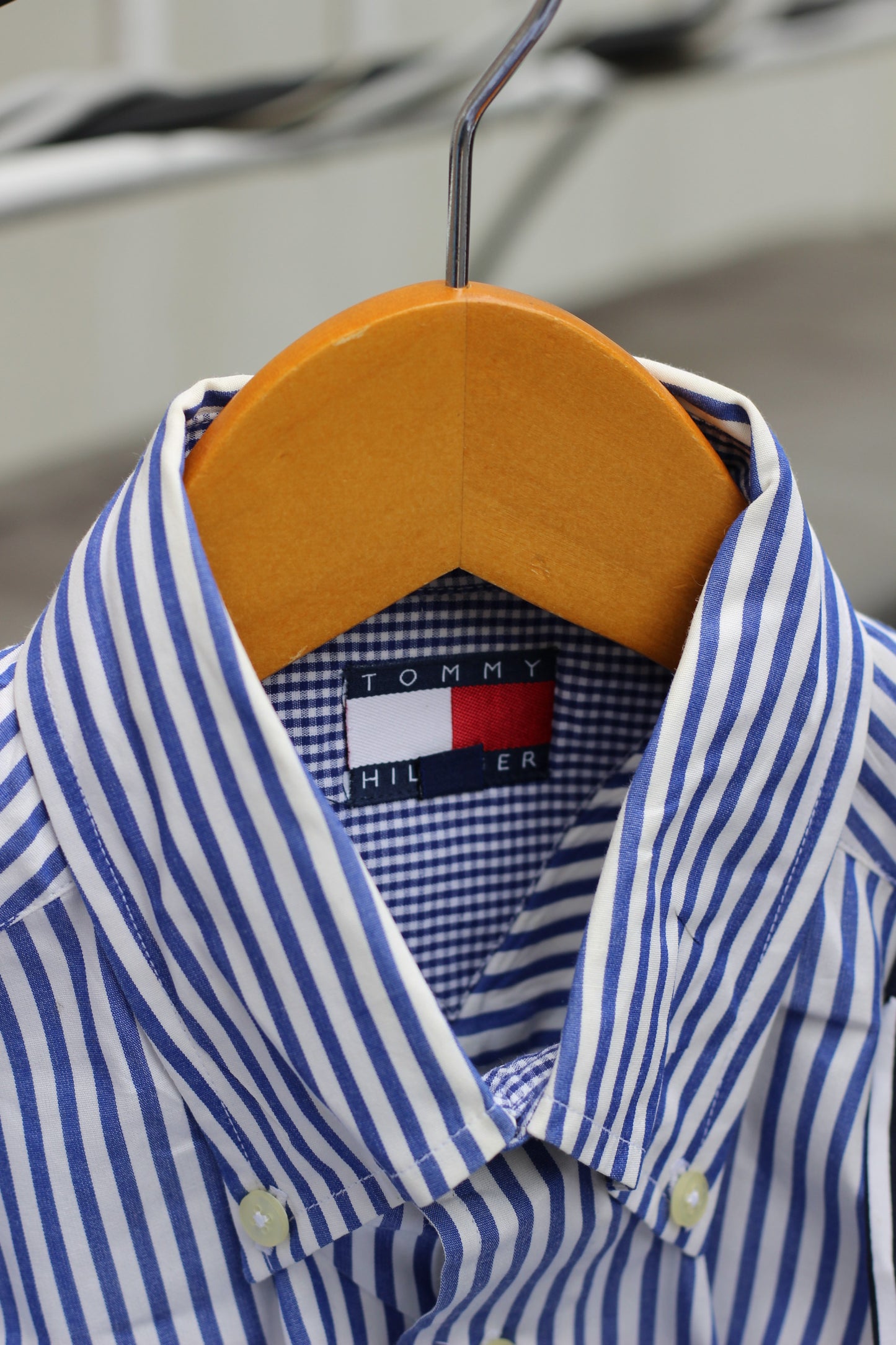 80's 90's Tommy Hilfiger Strip Long-Sleeve Shirt x4点