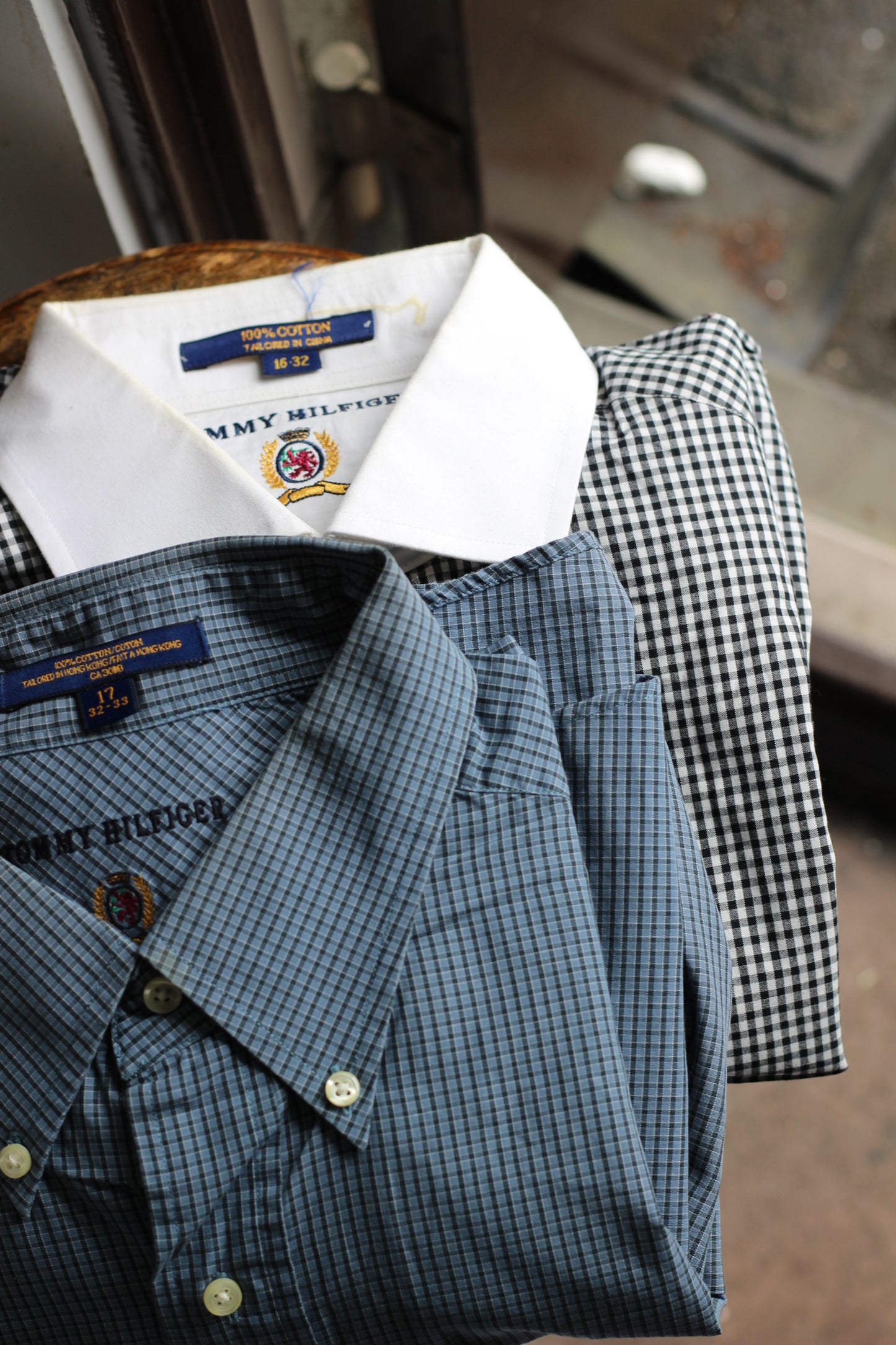 80's 90's Tommy Hilfiger Gingham Check Long Sleeve Shirt x4点